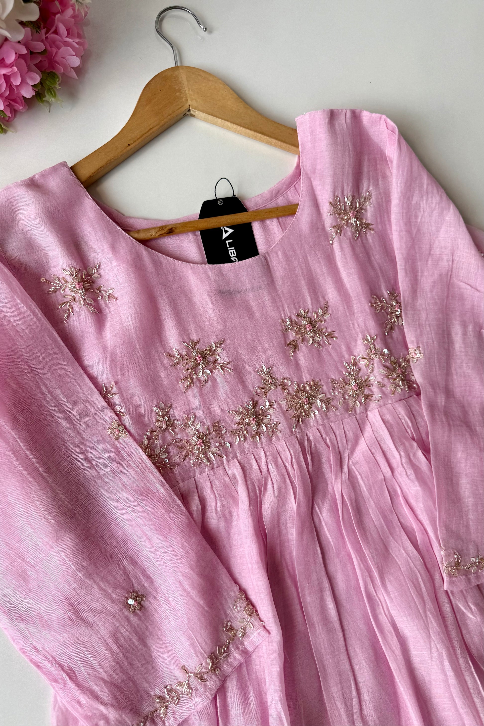 ✨ Sharmila – Banarsi Mul Chanderi A-Line Kurta Set with Dupatta