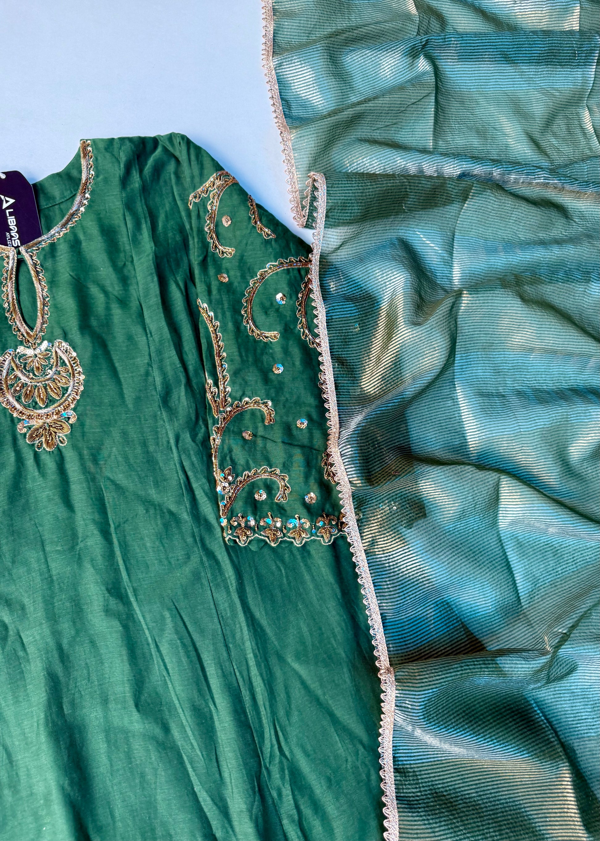 “Myra” Premium Mul Chanderi A line Anarkali Kurta Set