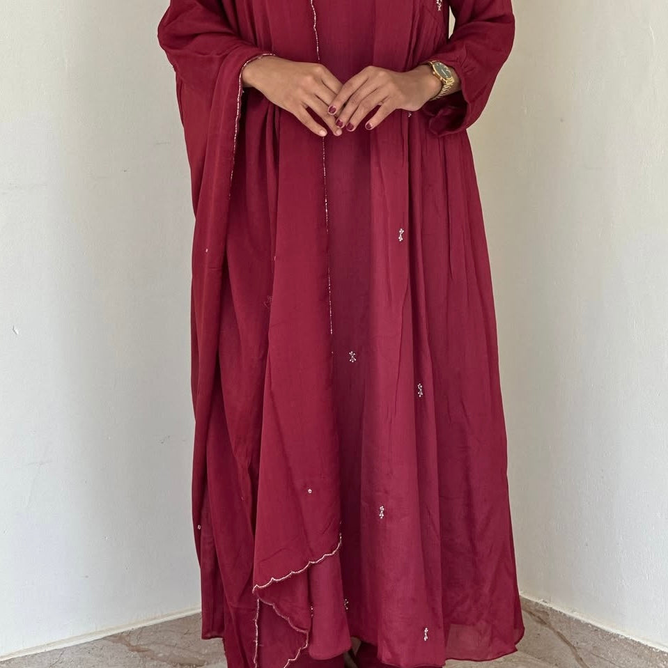 “Zayna” Premium Chinnon anarkali kurta set