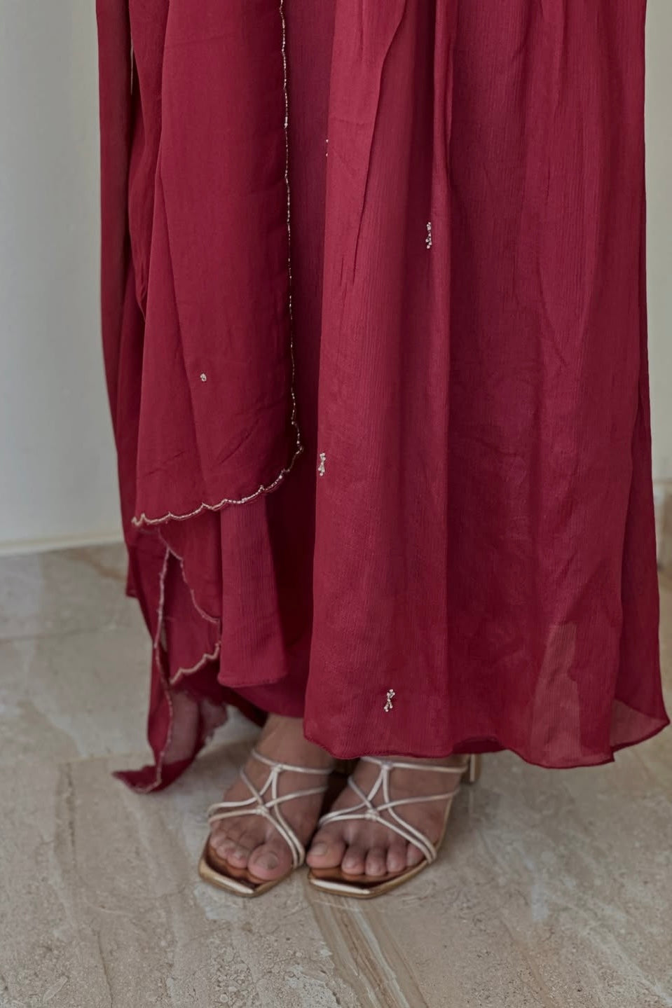 “Zayna” Premium Chinnon anarkali kurta set