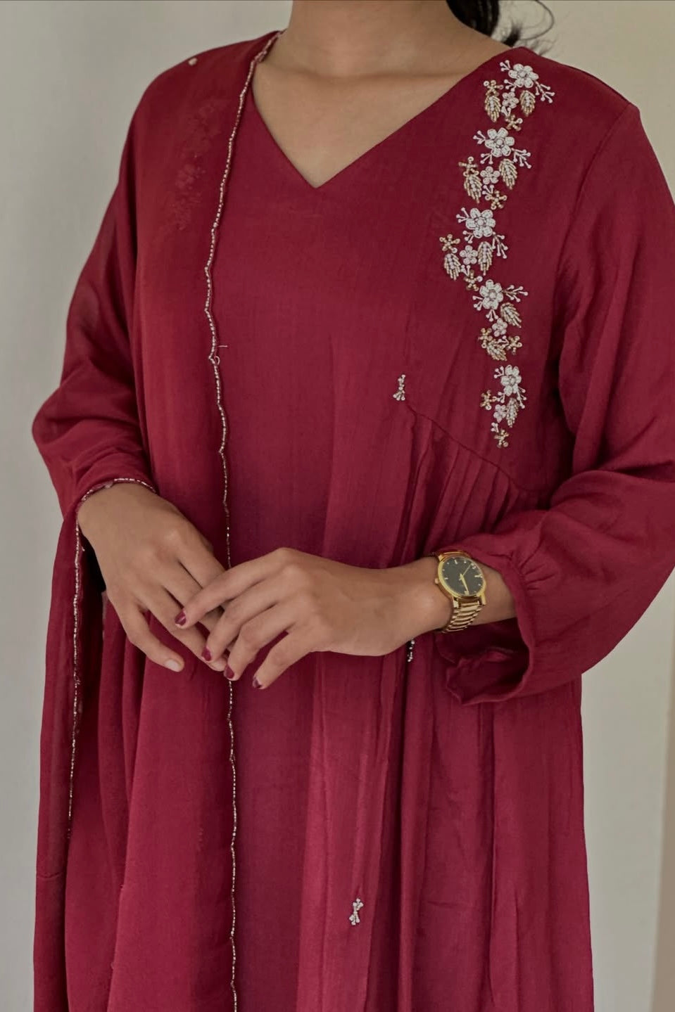 “Zayna” Premium Chinnon anarkali kurta set