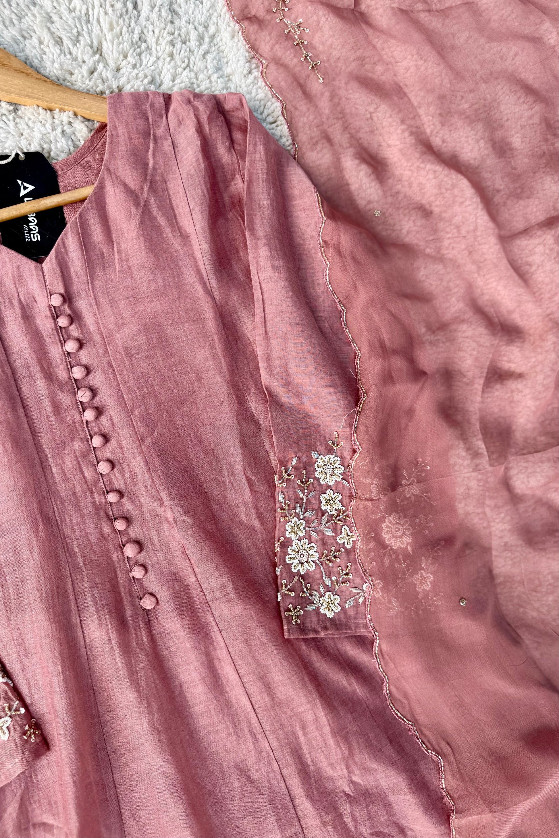 ✨Ay10- Beautiful Mul Chanderi A Line Kurta set