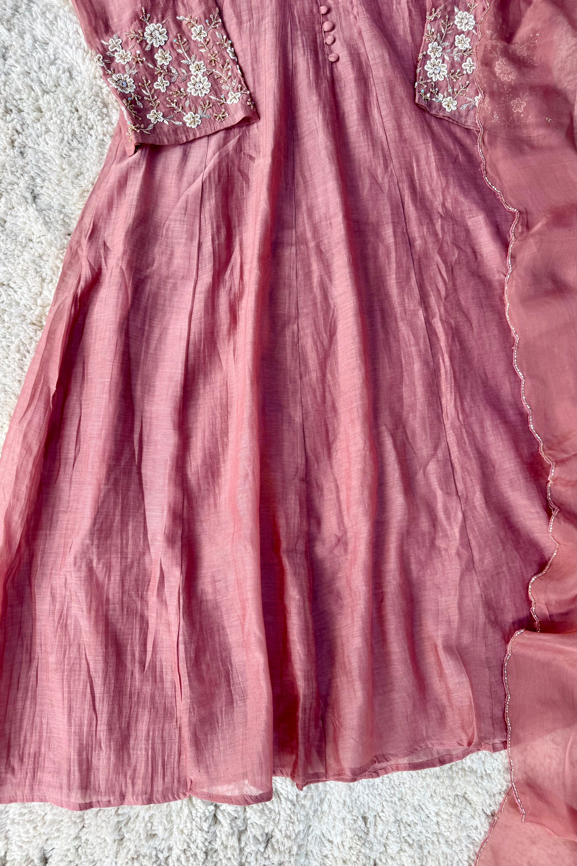 ✨Ay10- Beautiful Mul Chanderi A Line Kurta set