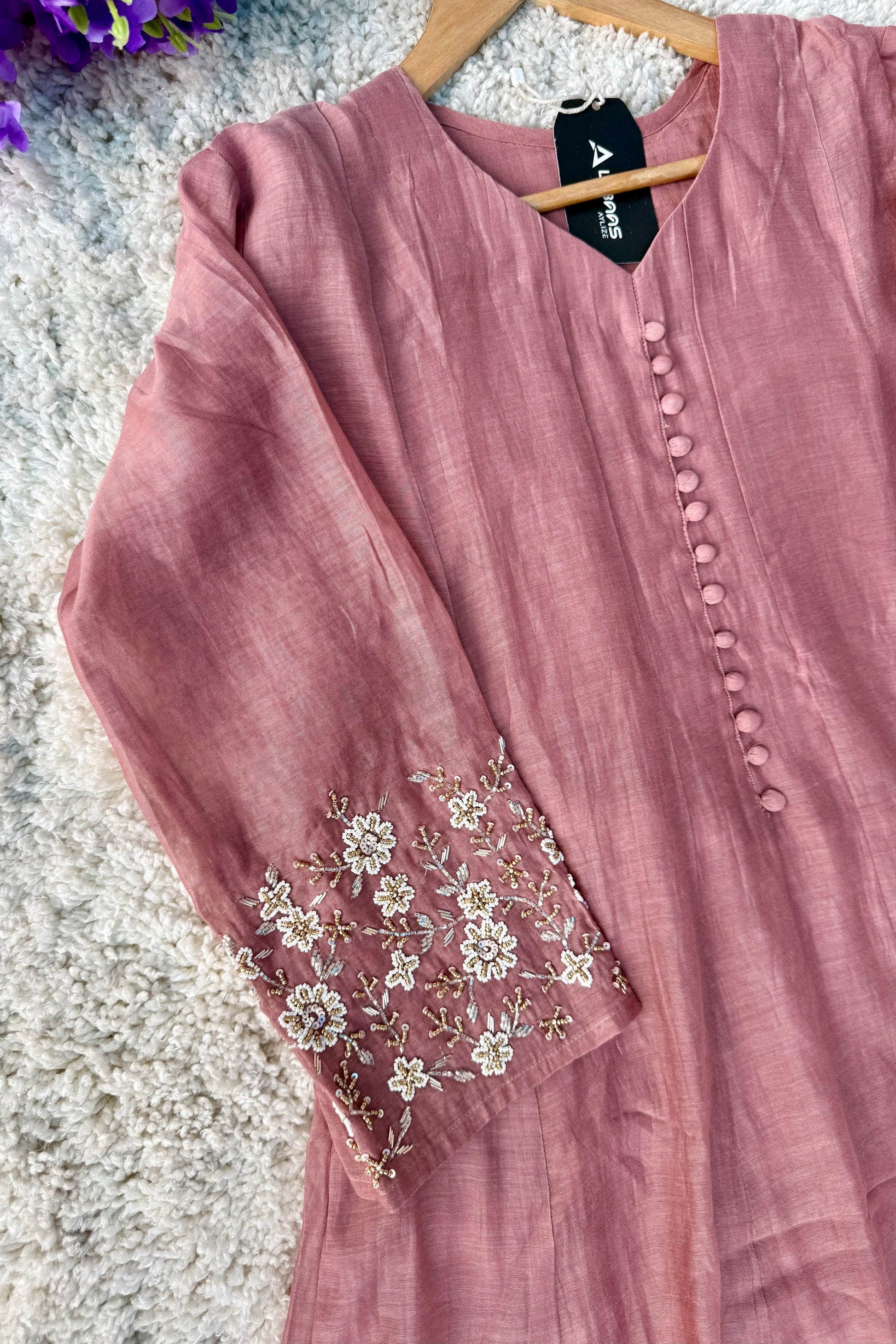 ✨Ay10- Beautiful Mul Chanderi A Line Kurta set