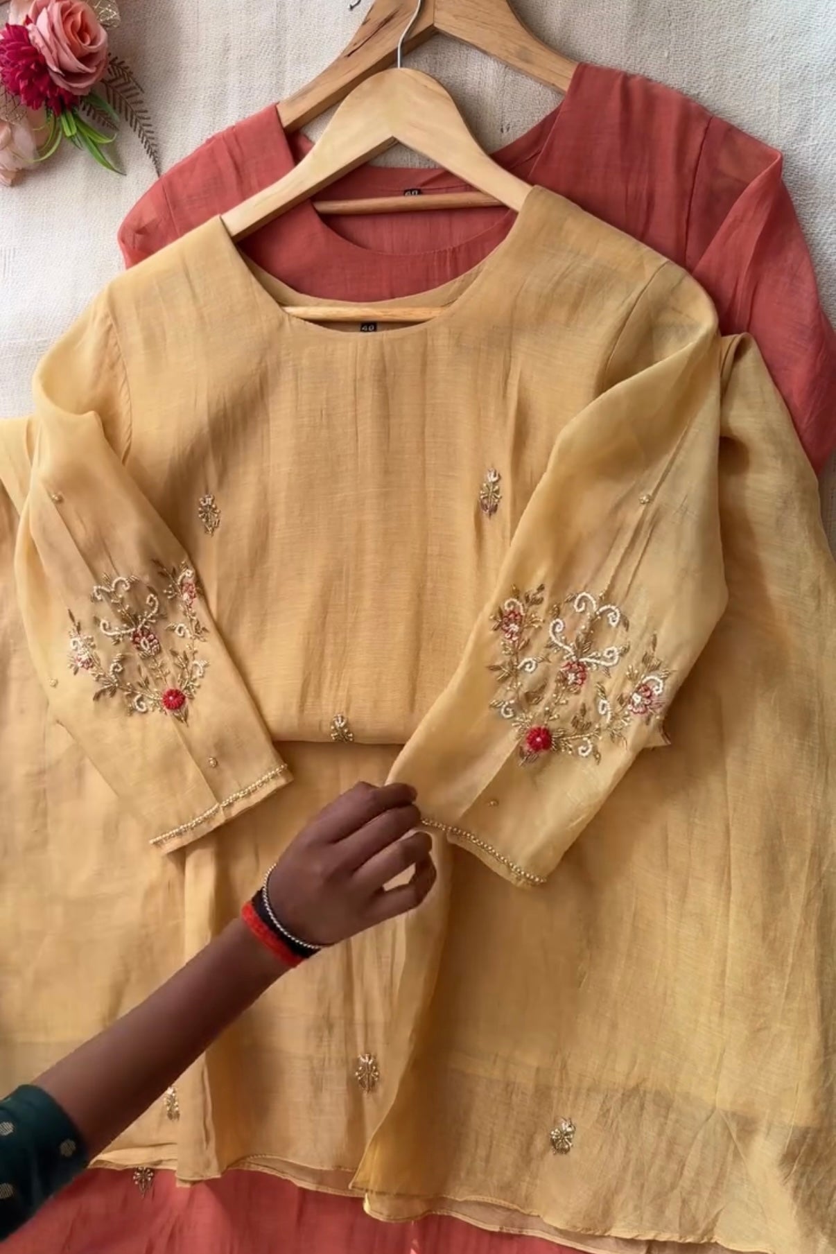 “Iqrah” premium Mul-Chanderi Party wear A Line suit set