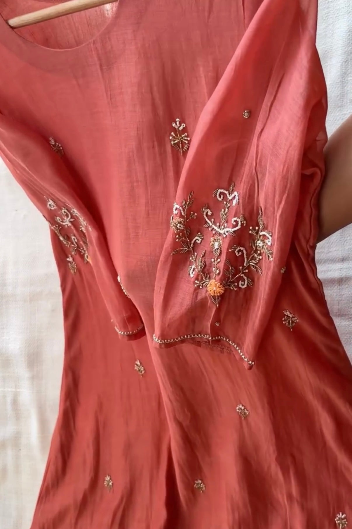 “Iqrah” premium Mul-Chanderi Party wear A Line suit set