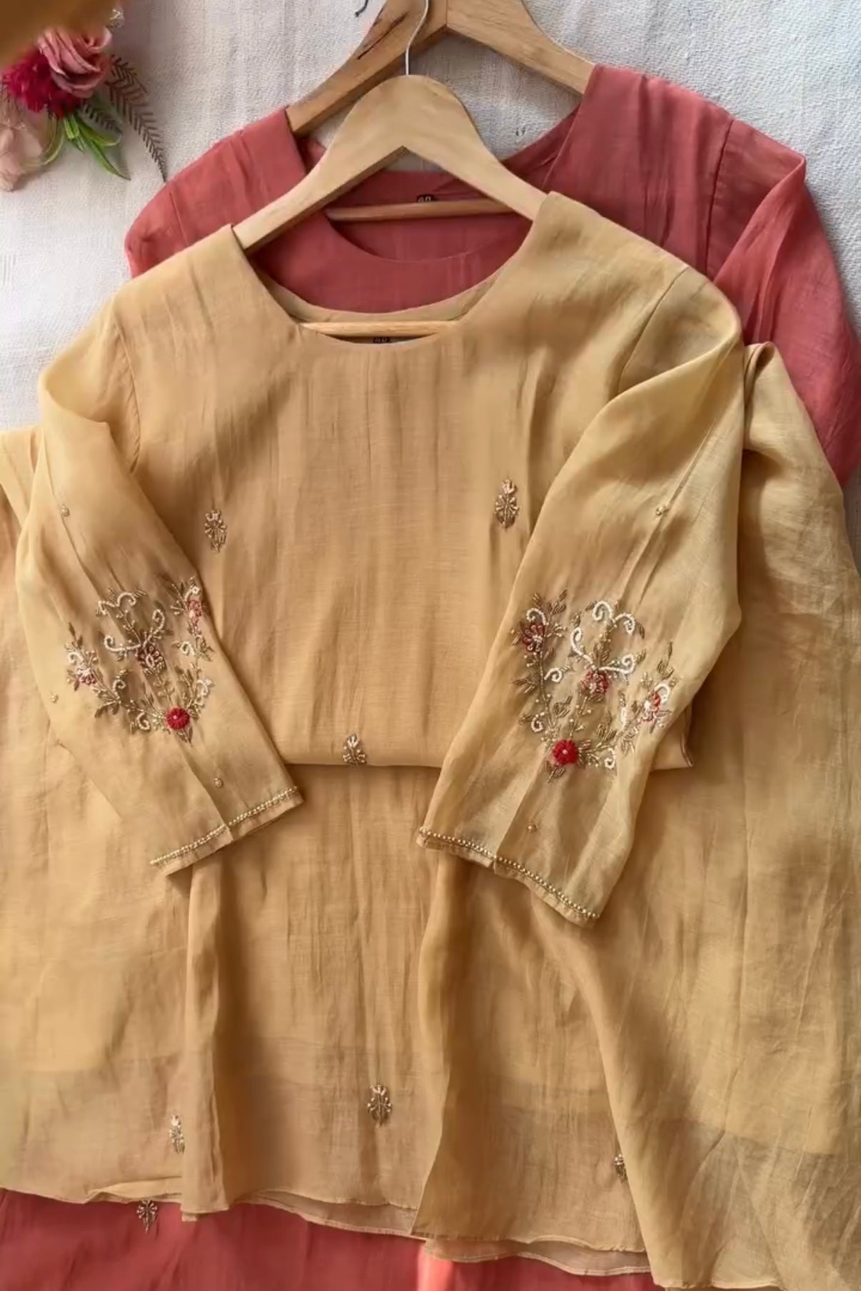 “Iqrah” premium Mul-Chanderi Party wear A Line suit set