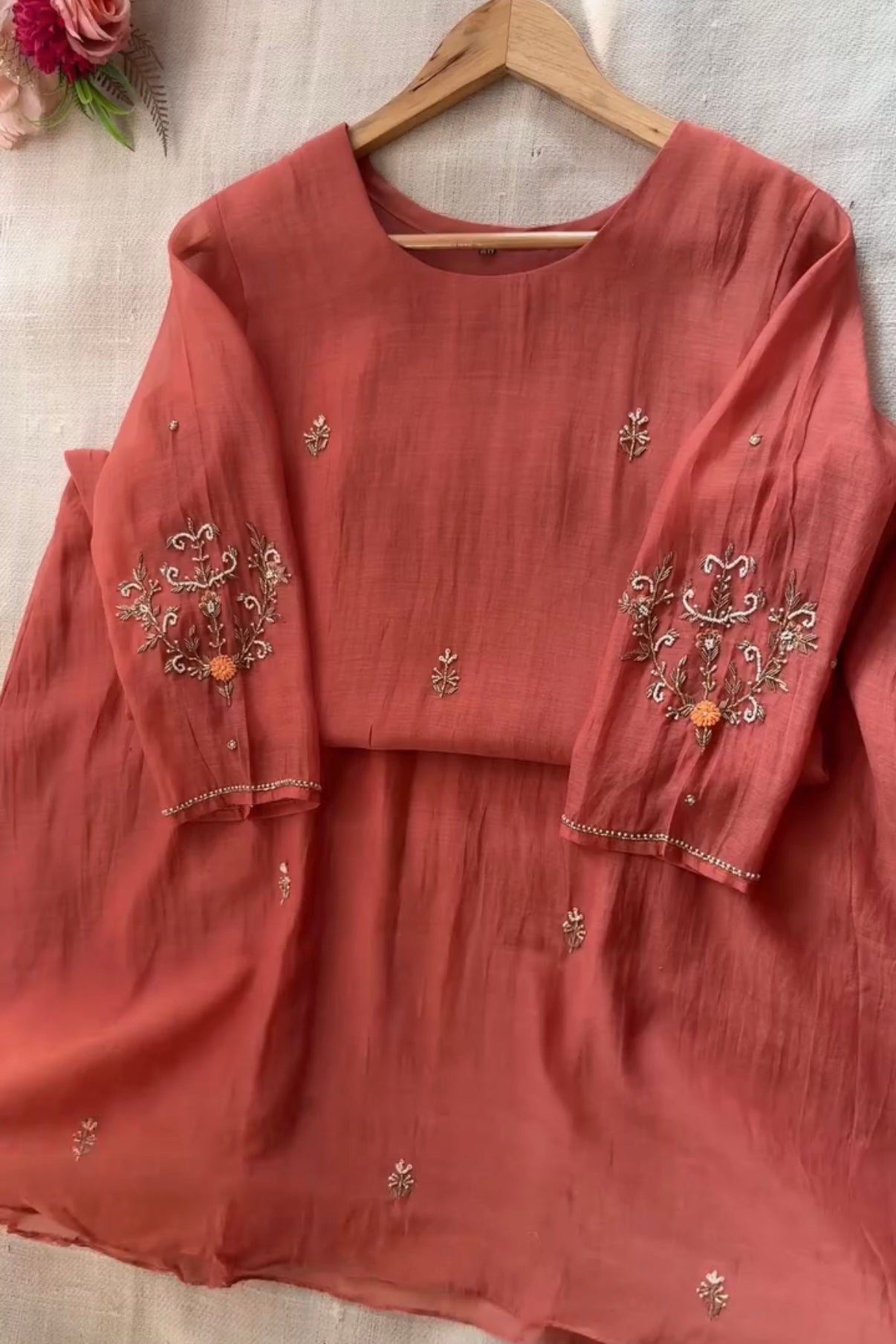 “Iqrah” premium Mul-Chanderi Party wear A Line suit set