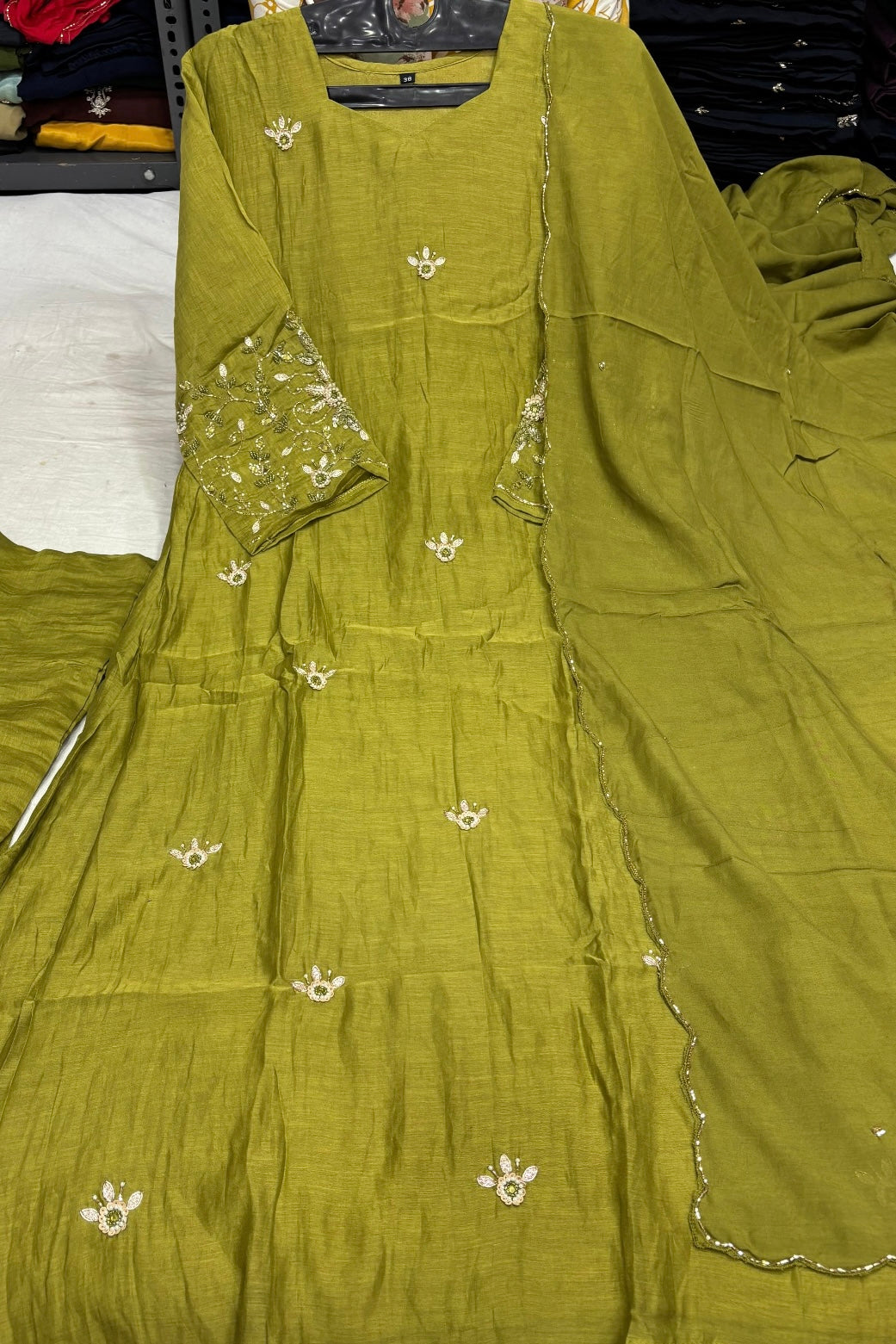 “Pihu” Premium Mul Chanderi A-Line Anarkali Kurta