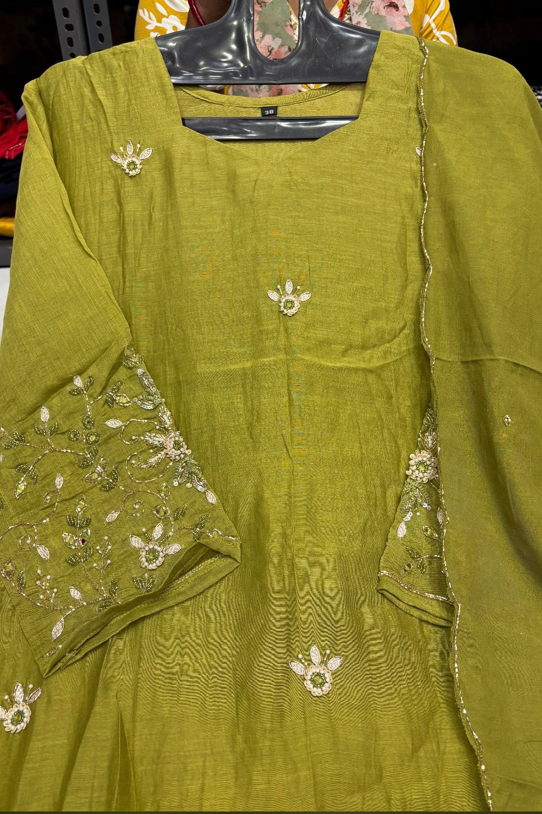 “Pihu” Premium Mul Chanderi A-Line Anarkali Kurta