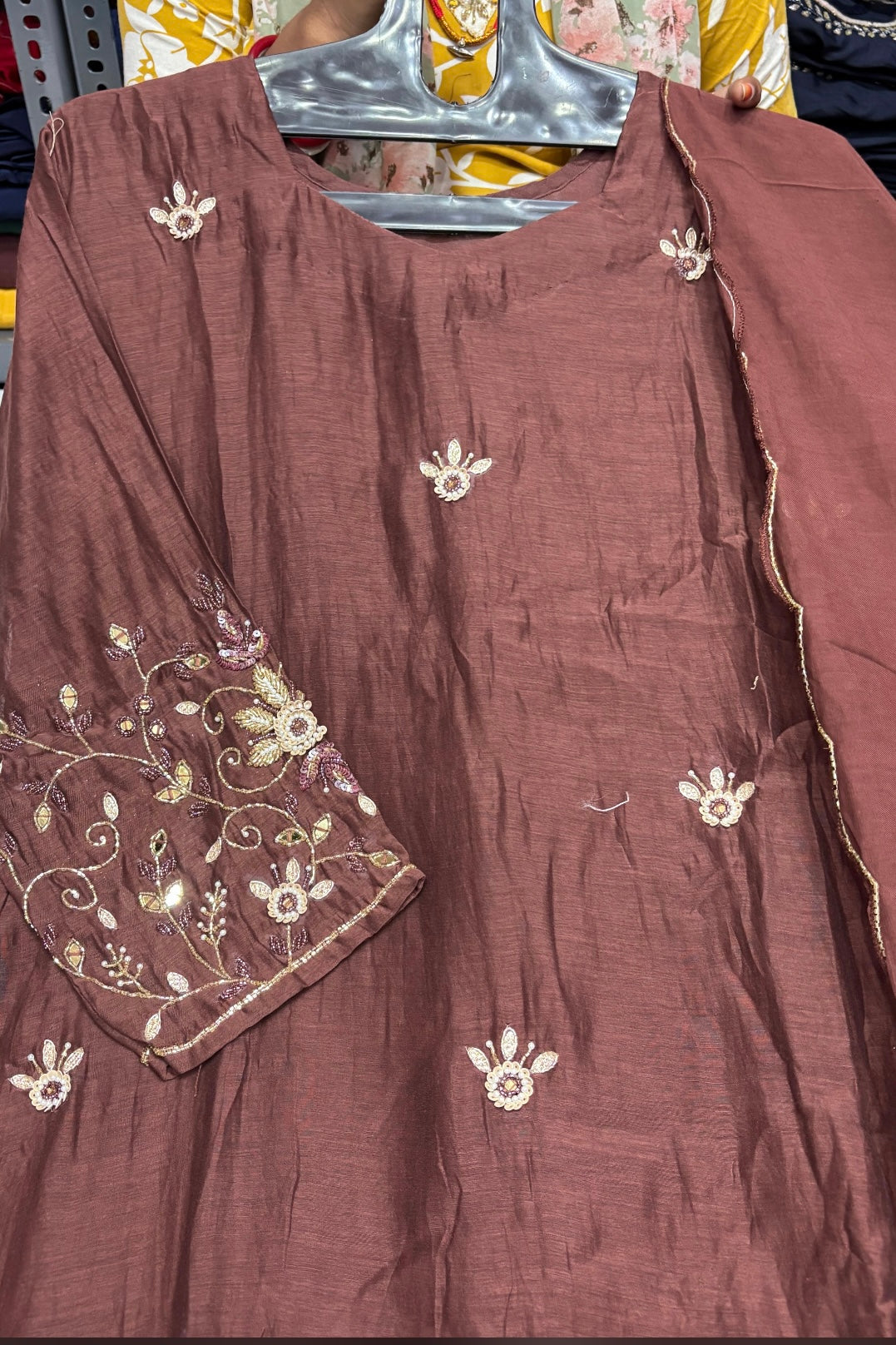 “Pihu” Premium Mul Chanderi A-Line Anarkali Kurta