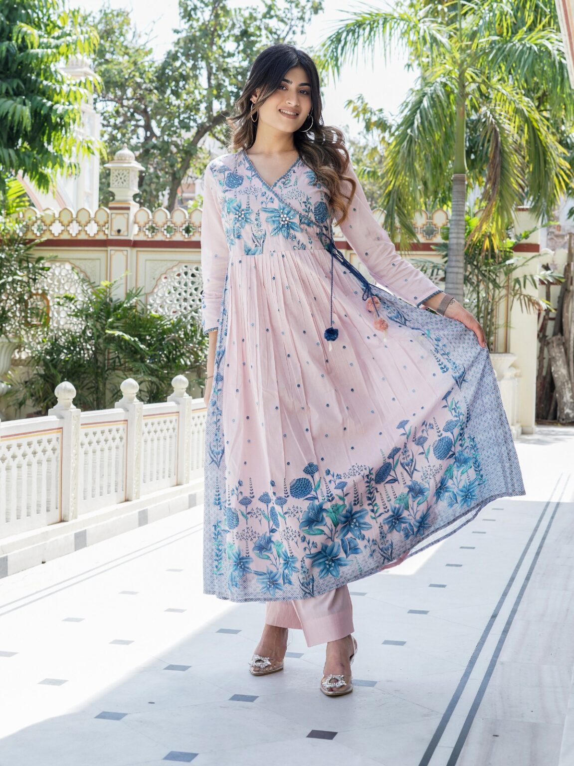 “Royal” Royal Blush mul cotton Anarkali Set