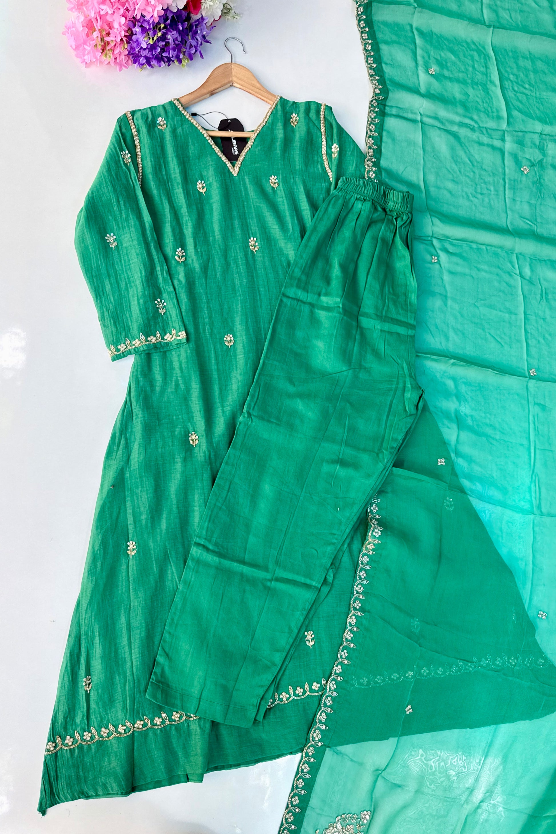 ✨”Mehar– Premium Party wear Mul Chanderi A-Line Kurta Set✨