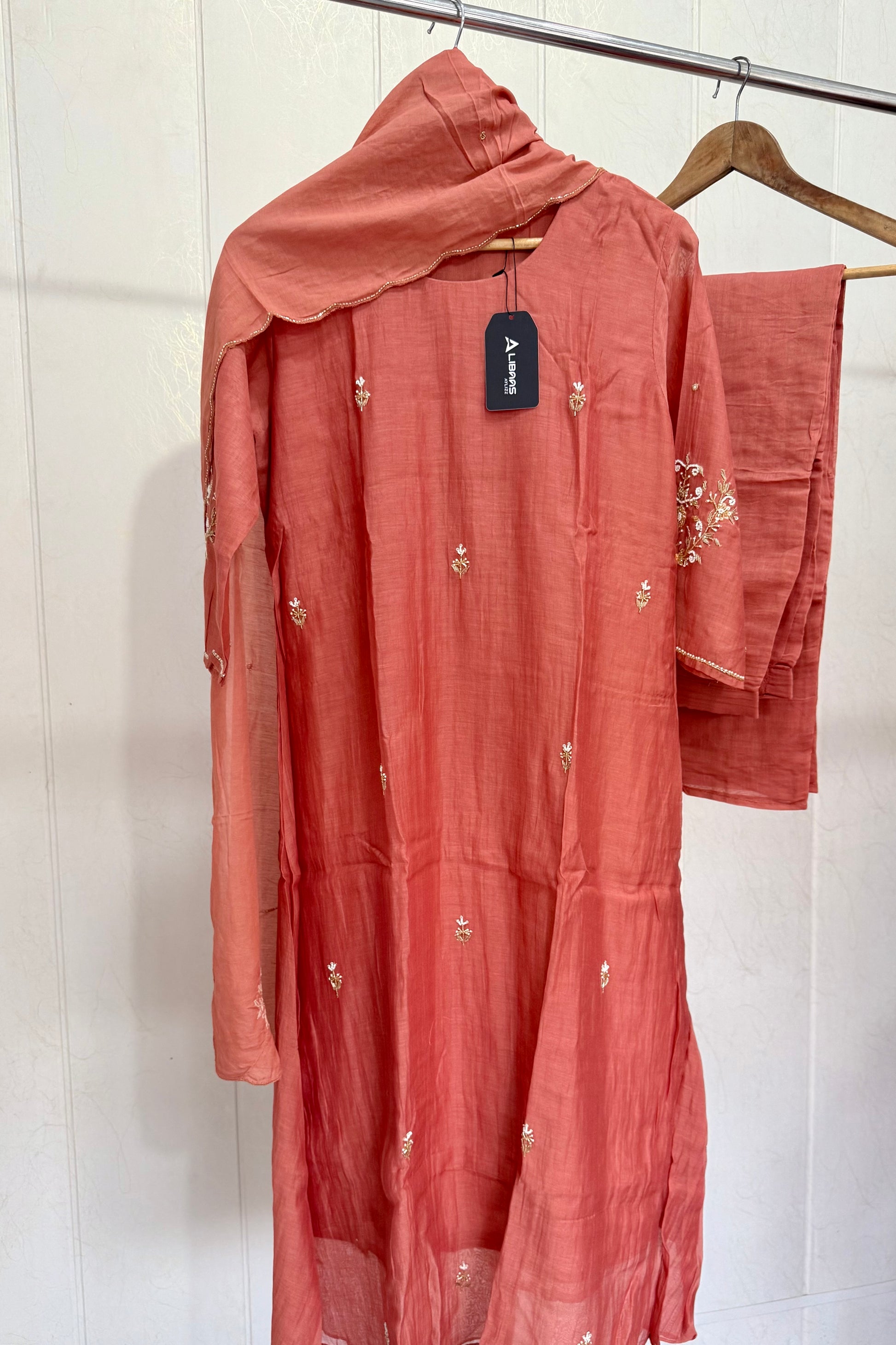 “Iqrah” premium Mul-Chanderi Party wear A Line suit set