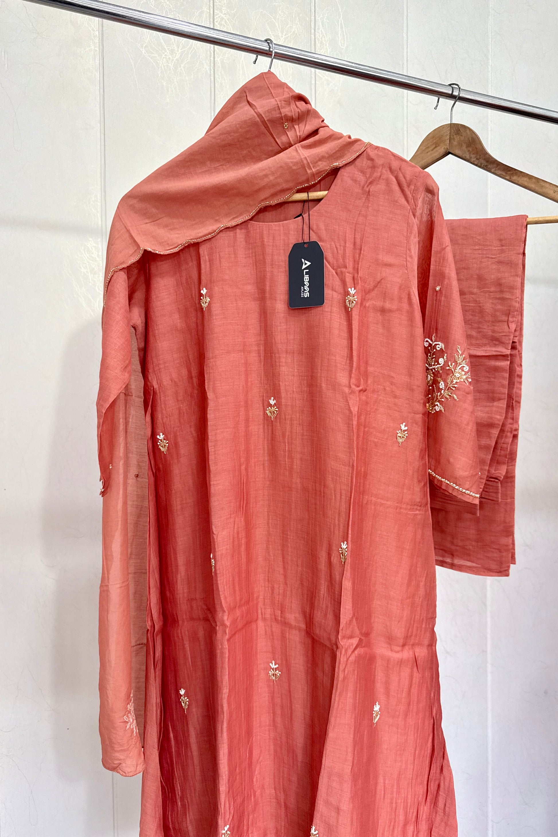 “Iqrah” premium Mul-Chanderi Party wear A Line suit set