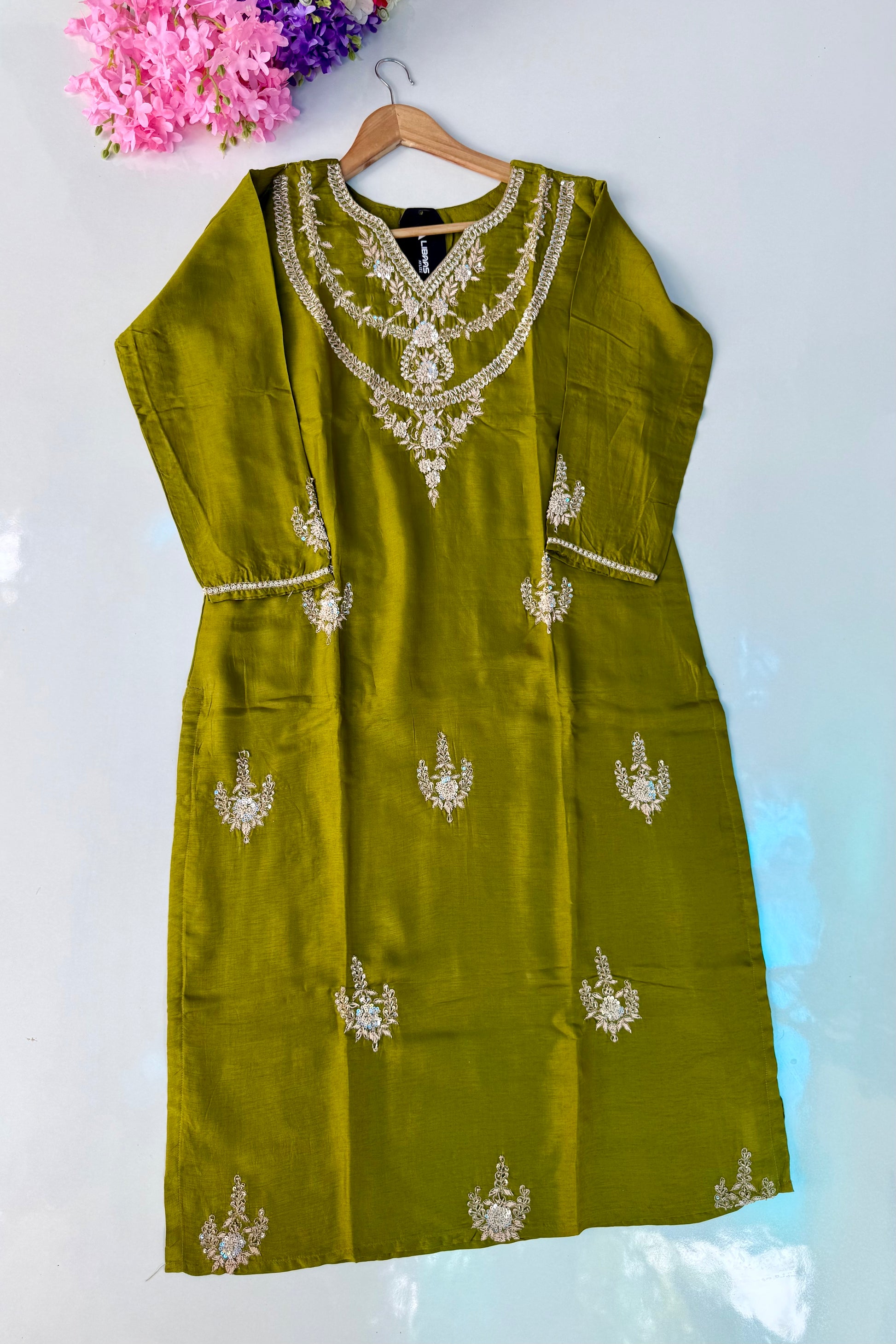 💫Ruchi – Premium Dola Silk Heavy Handwork Kurta Set