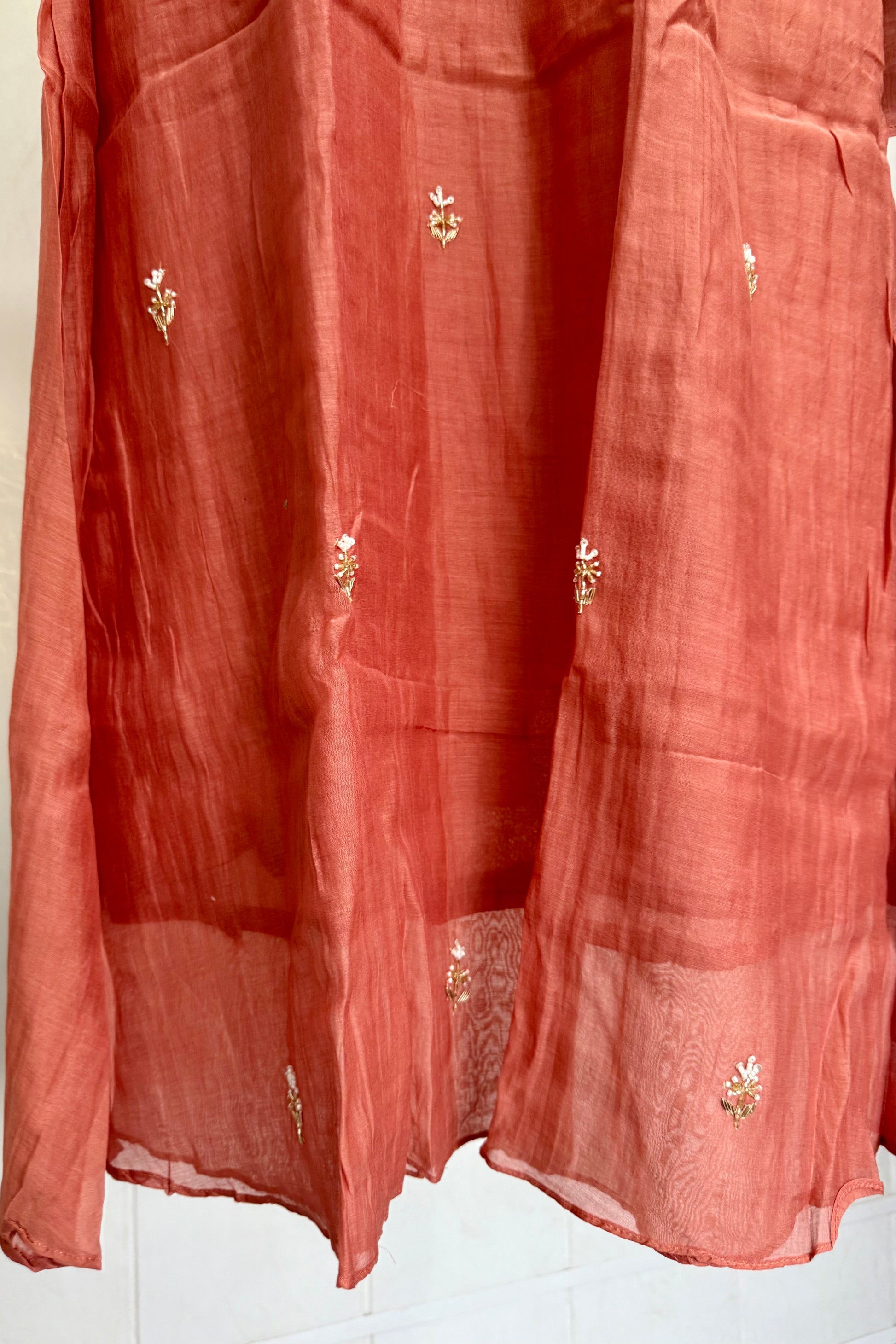 “Iqrah” premium Mul-Chanderi Party wear A Line suit set