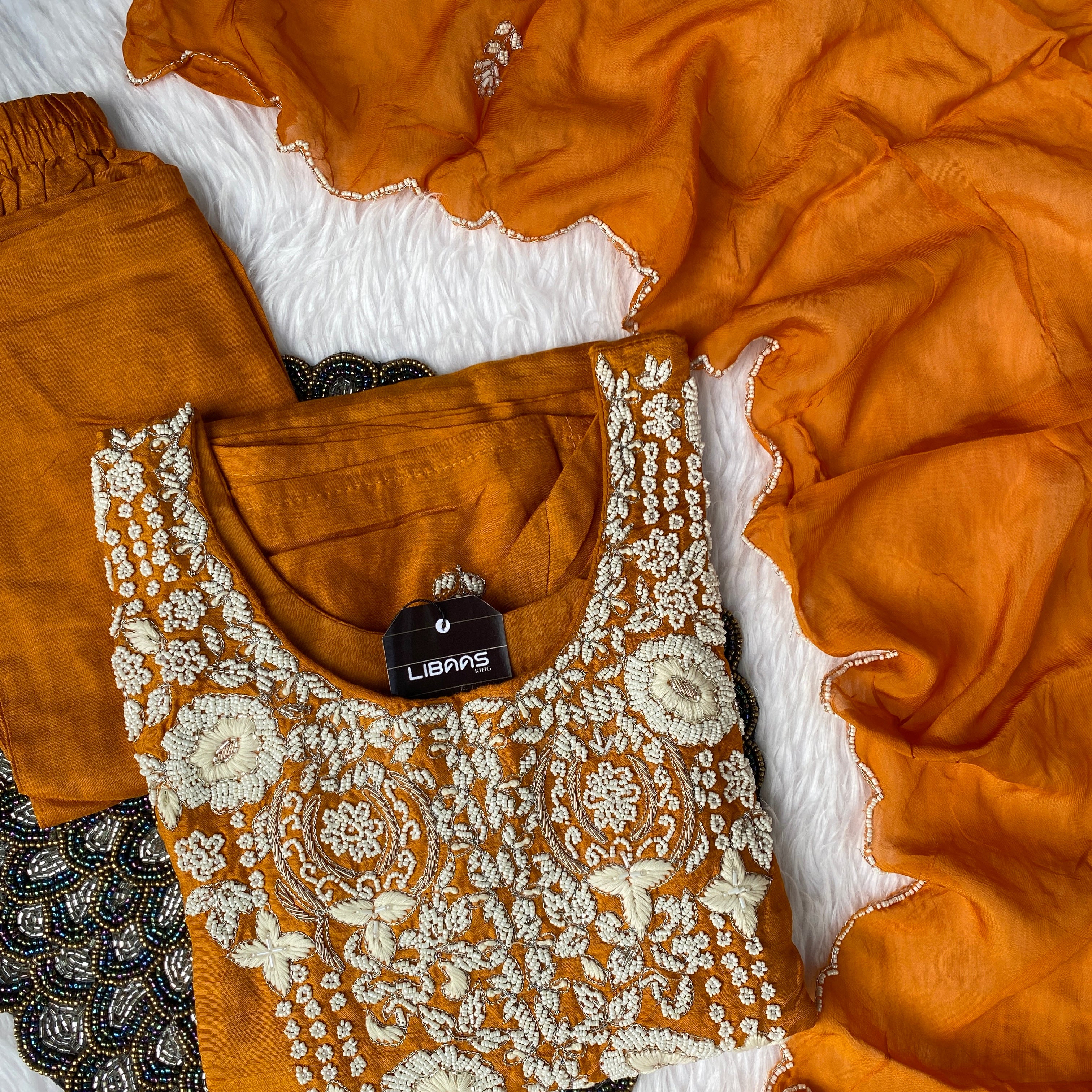 “ SUHANA” A very beautiful festival wear special rust orange set