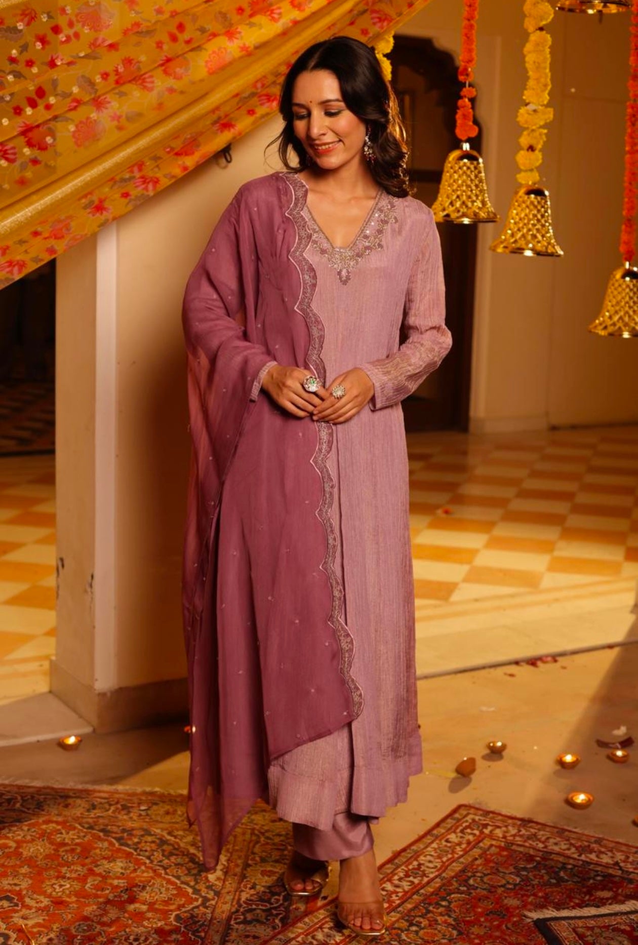 “Pakiza” Latest premium Tissue silk heavy anarkali set