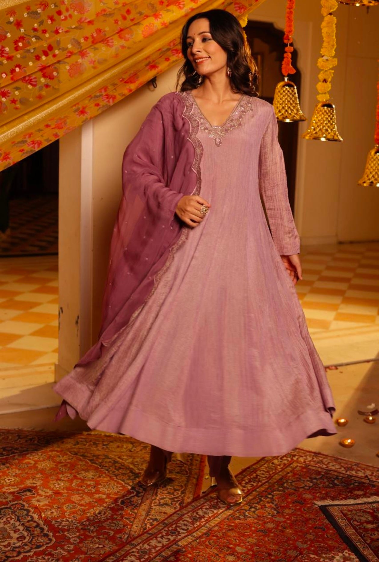 “Pakiza” Latest premium Tissue silk heavy anarkali set