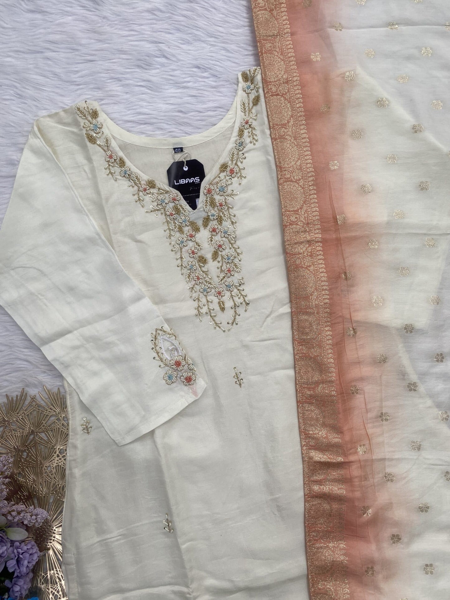 “Nyamat” Festive wear Dola silk kurta bottom with dupatta set