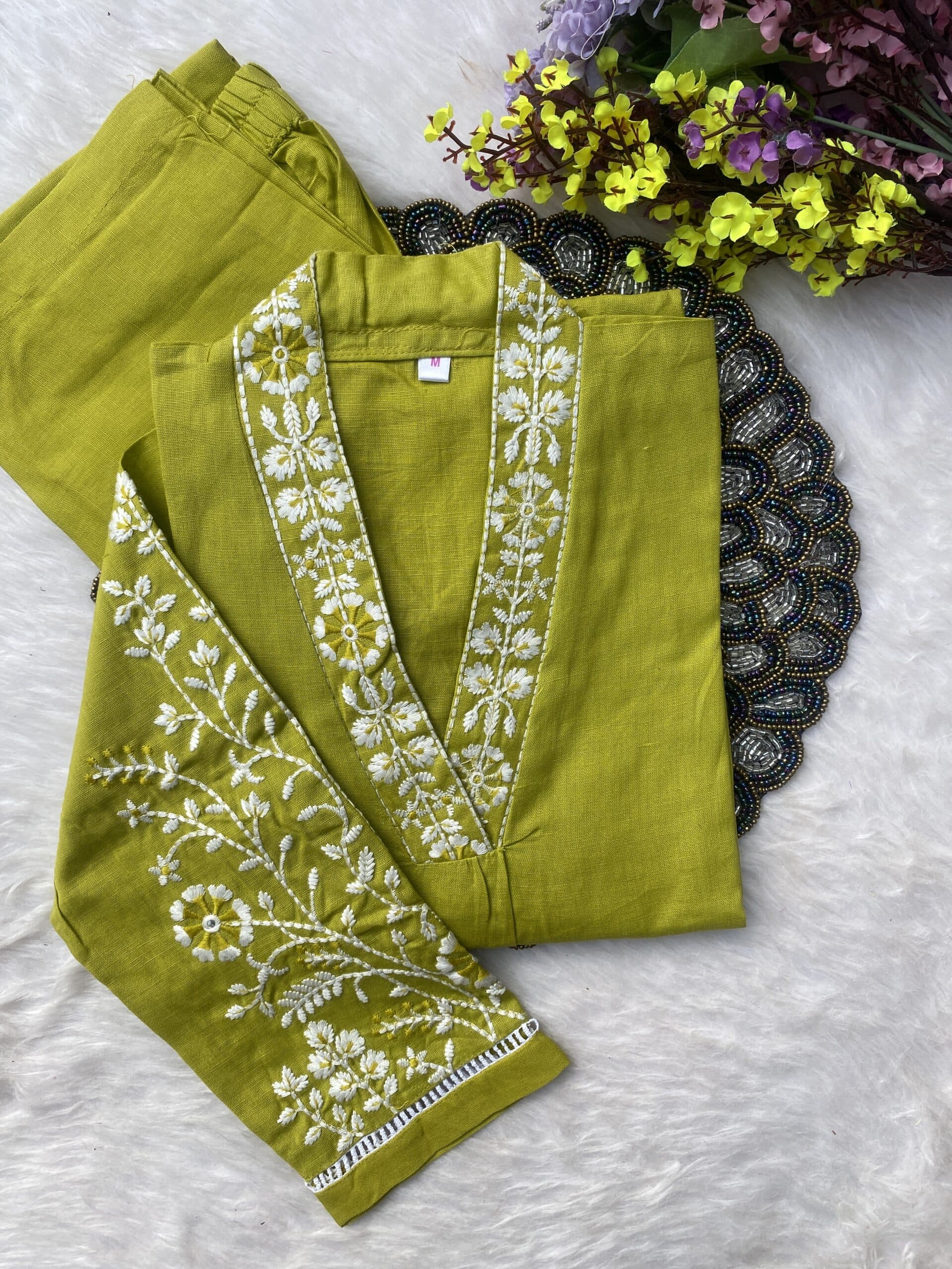 “Rusk” Premium cotton kurti pant set