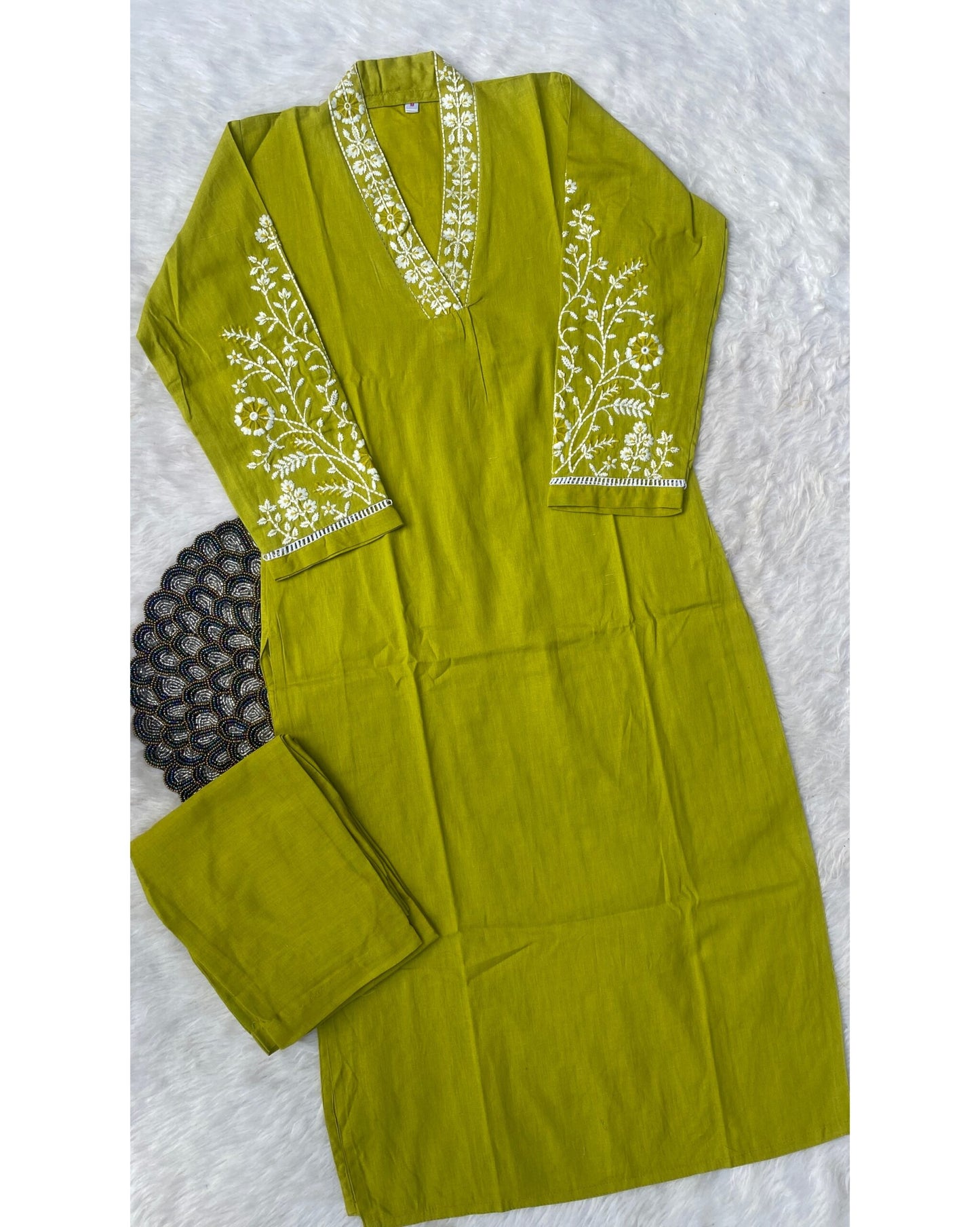 “Rusk” Premium cotton kurti pant set