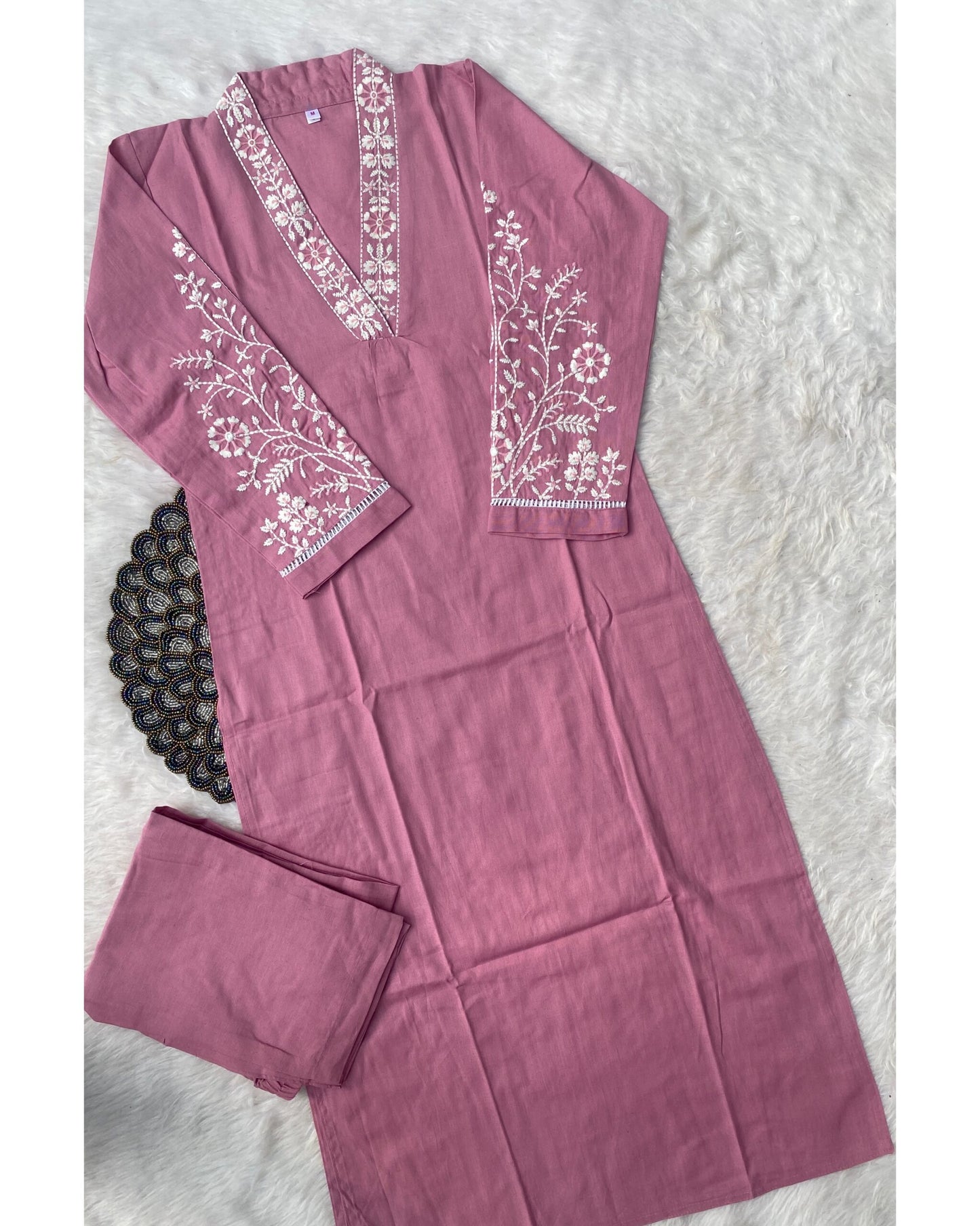 “Rusk” Premium cotton kurti pant set