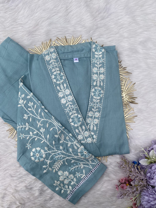 “Rusk” Premium cotton kurti pant set