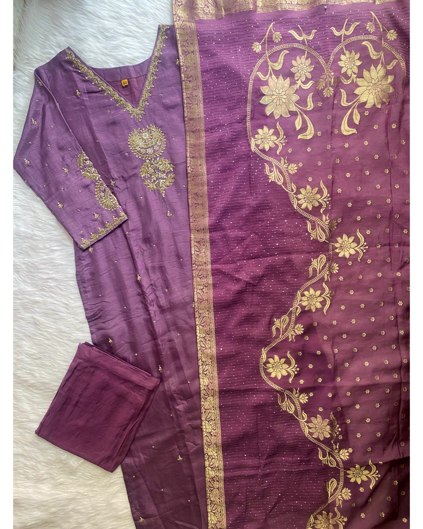 “Rameen” Eid special heavy work kurta set