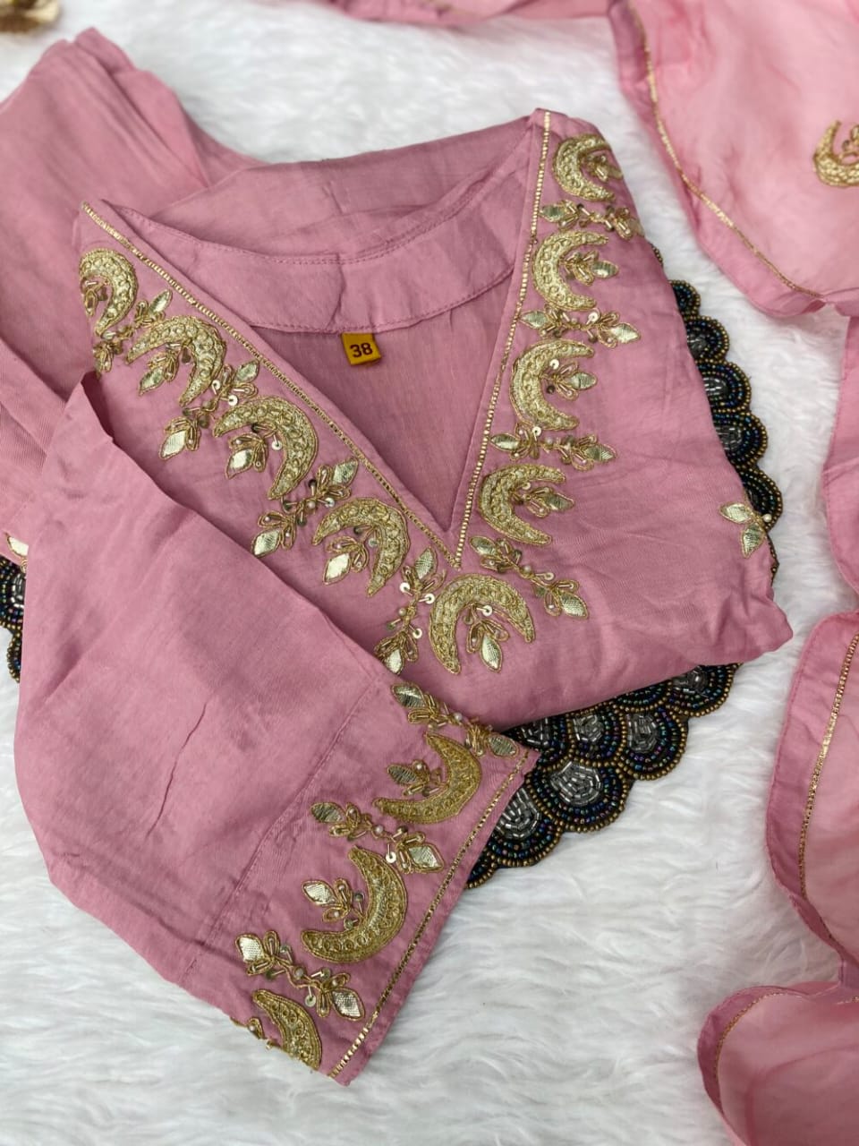 “Chandni” A very beautiful handwork dola silk set