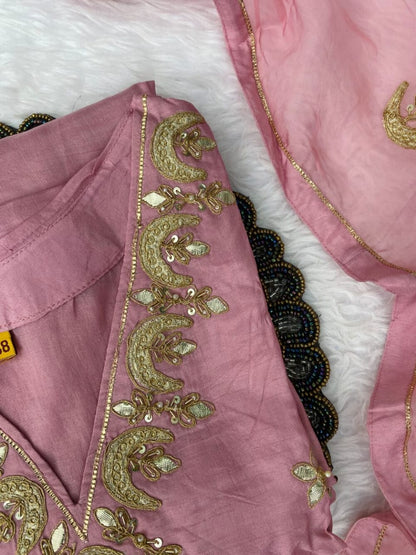 “Chandni” A very beautiful handwork dola silk set