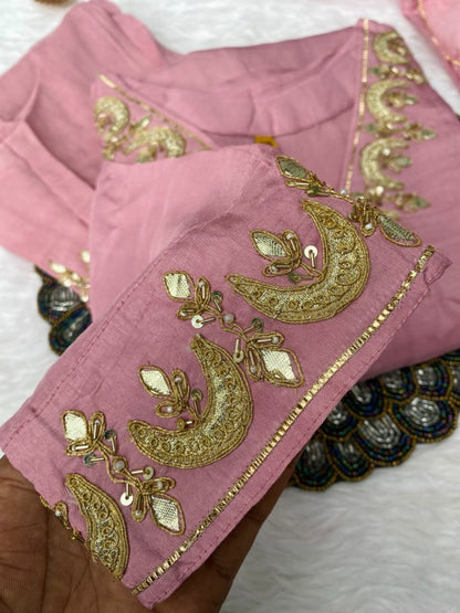 “Chandni” A very beautiful handwork dola silk set