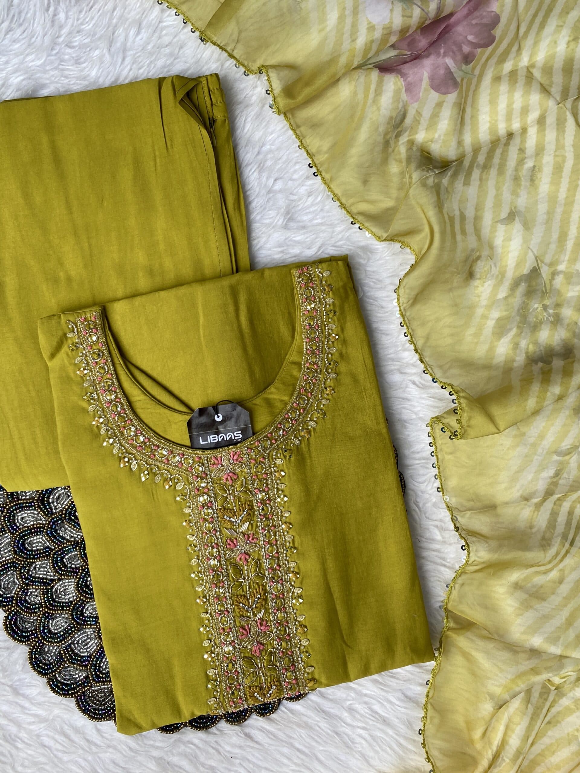 “Sagun” Affordable silk kurti bottom with dupatta set