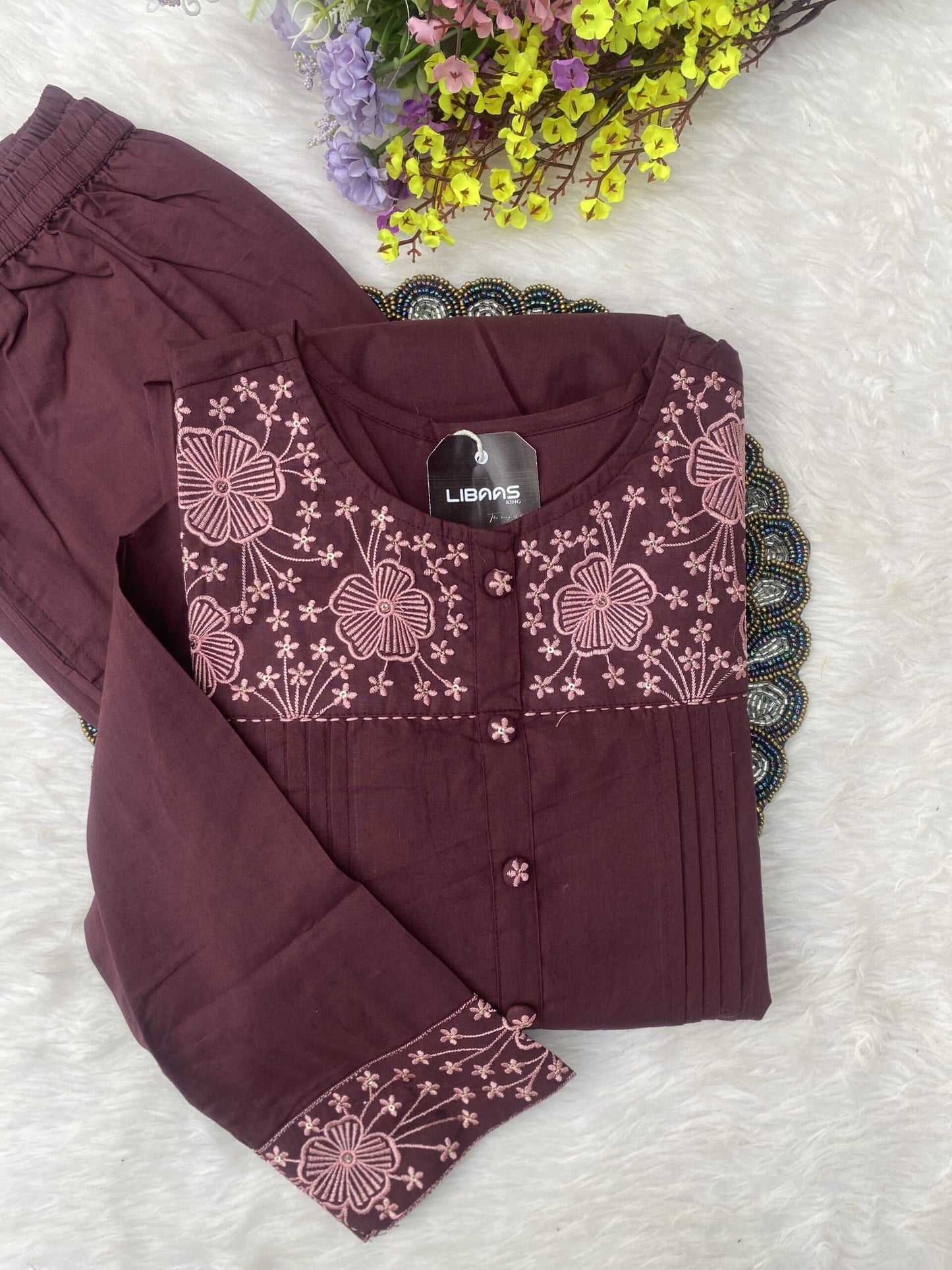 “Nisha” beautiful cotton kurti with pant set