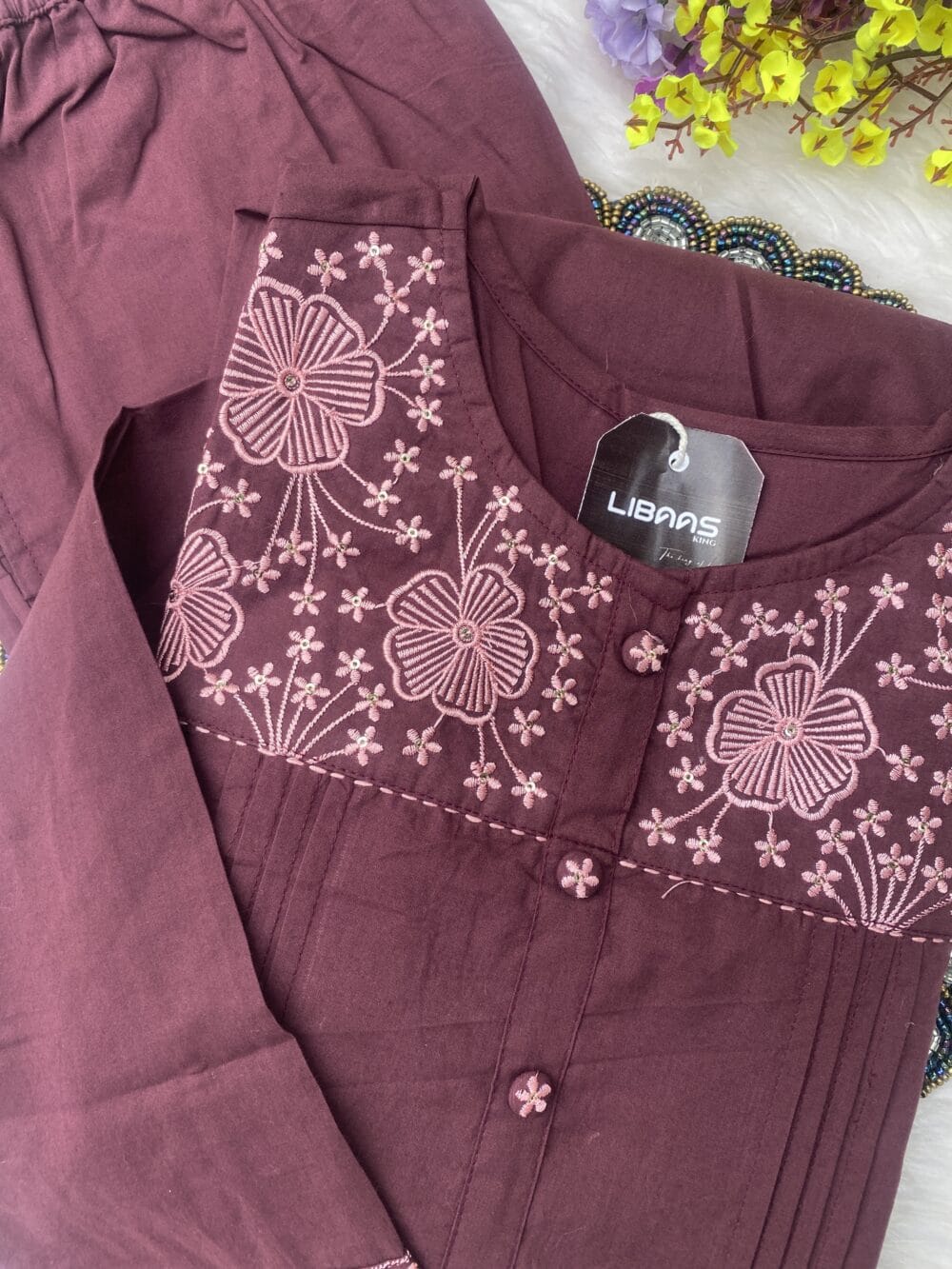 “Nisha” beautiful cotton kurti with pant set