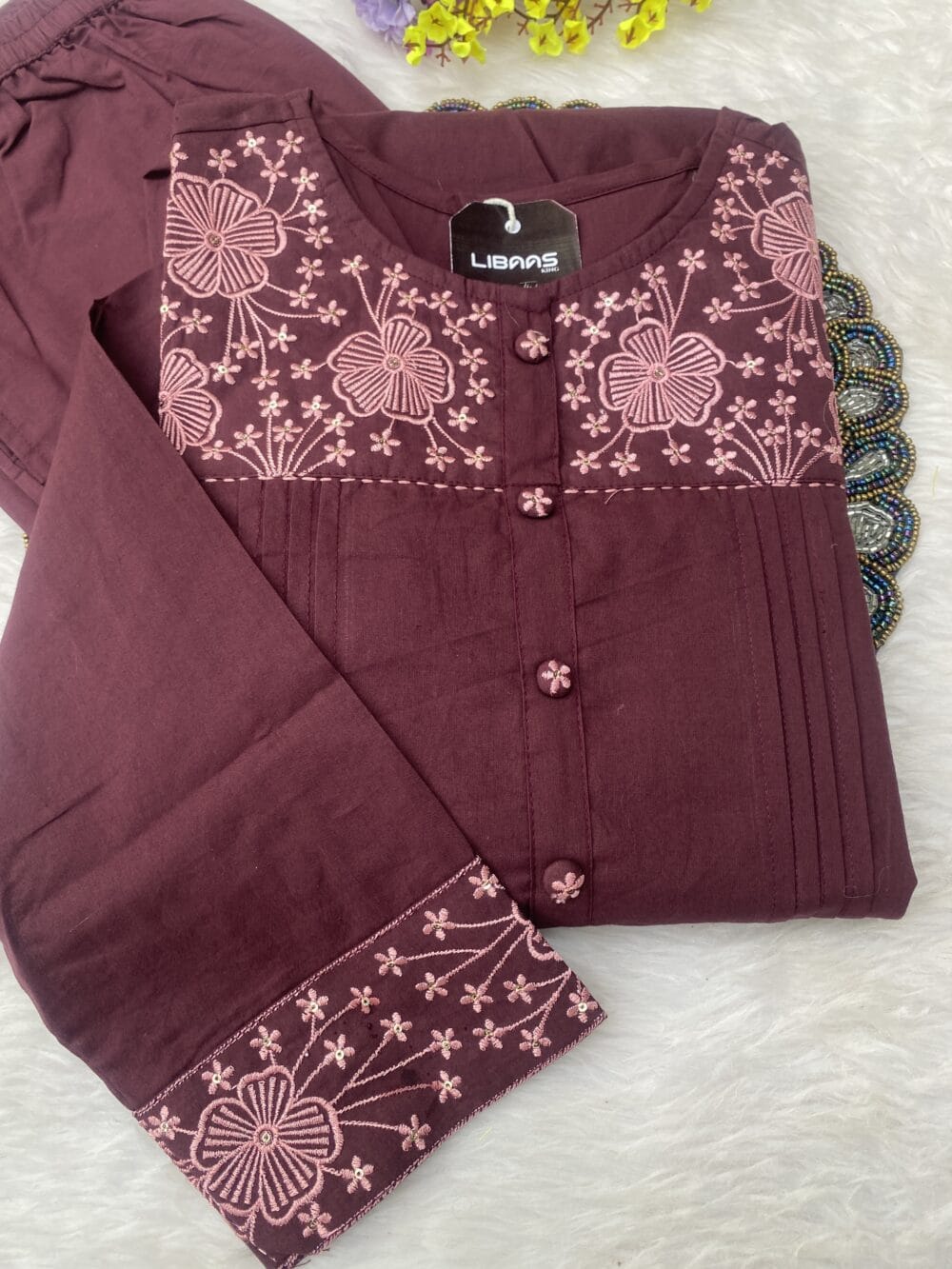 “Nisha” beautiful cotton kurti with pant set