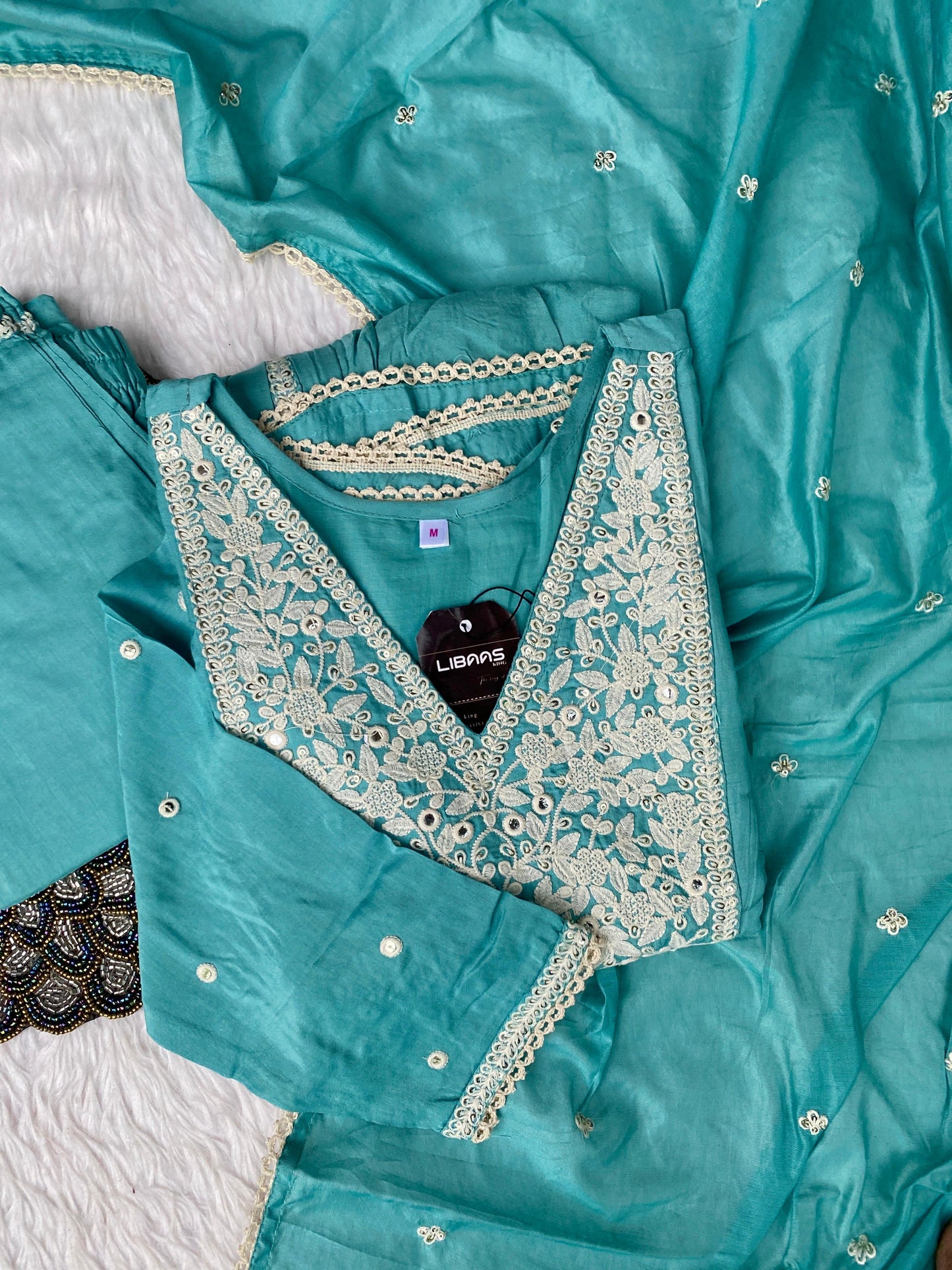 "Dastoor” Muslin silk anarkali kurti bottom with dupatta set