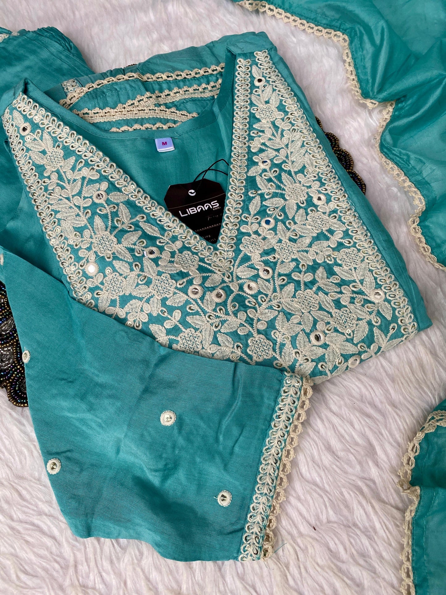 "Dastoor” Muslin silk anarkali kurti bottom with dupatta set