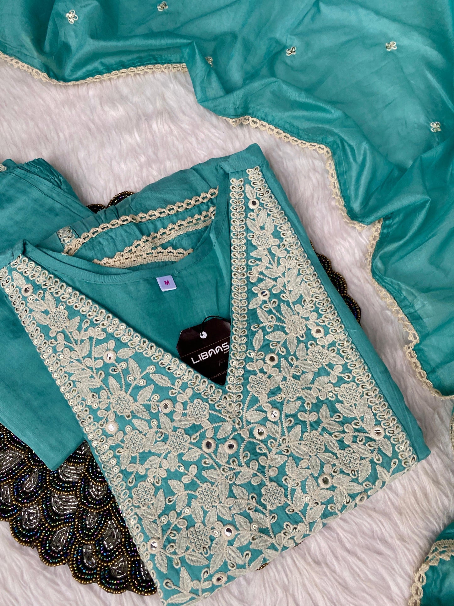 "Dastoor” Muslin silk anarkali kurti bottom with dupatta set