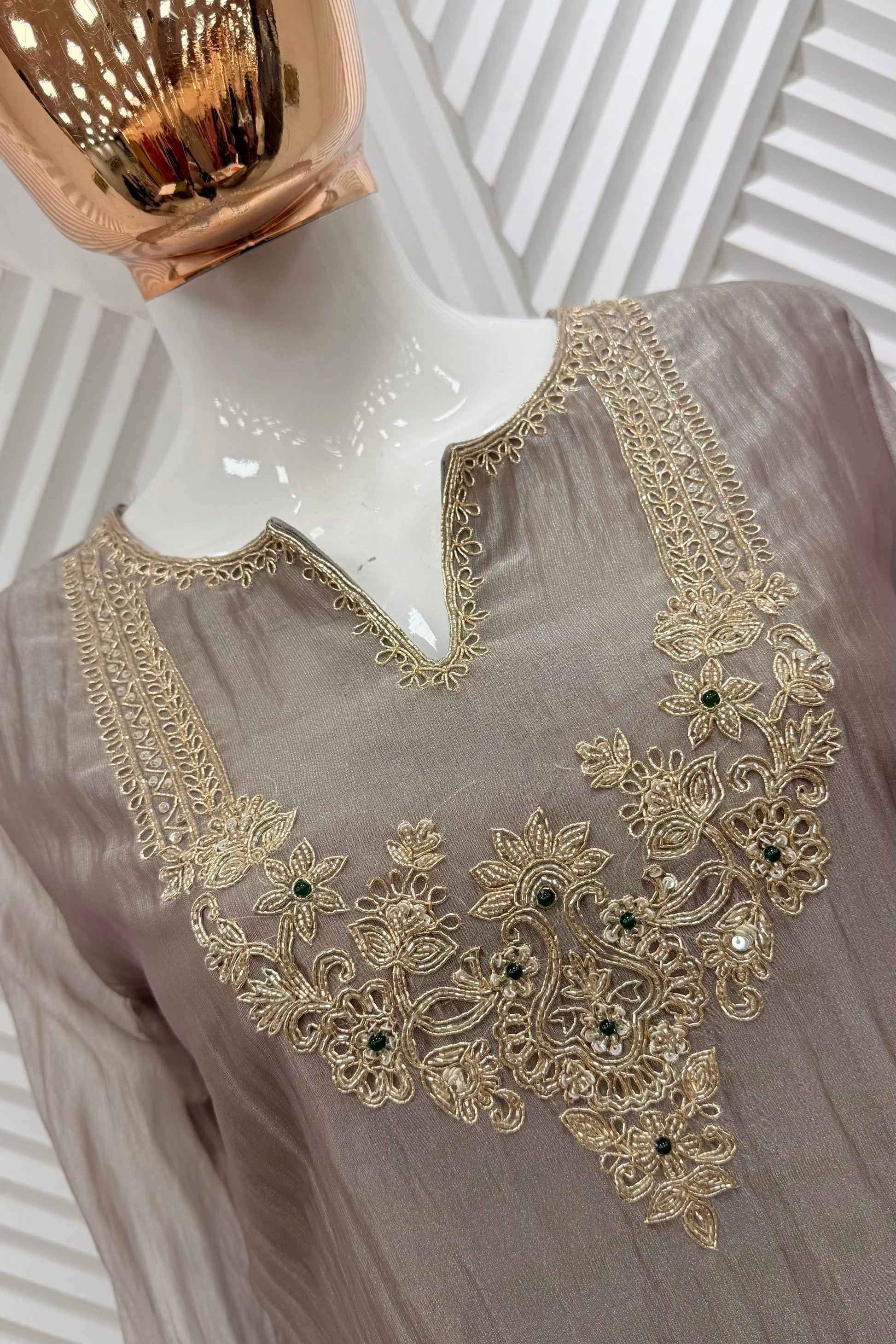 🛍️”Natasha –  Premium Tissue Kaftan Set &amp; Indo-Western Co-ord Set