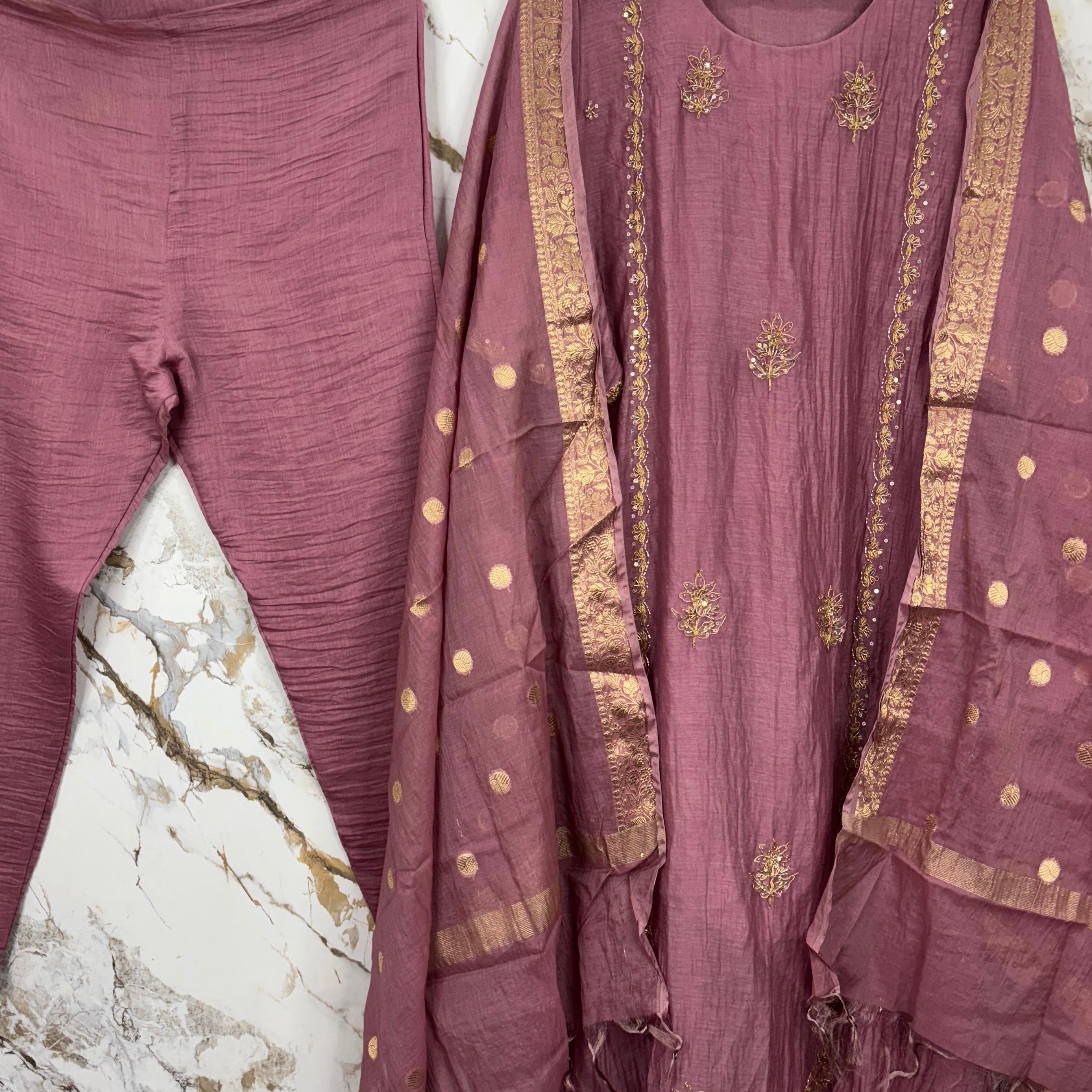 “Ujjwal” Pre book Trending Mul Chanderi A Line Suit 🛍️