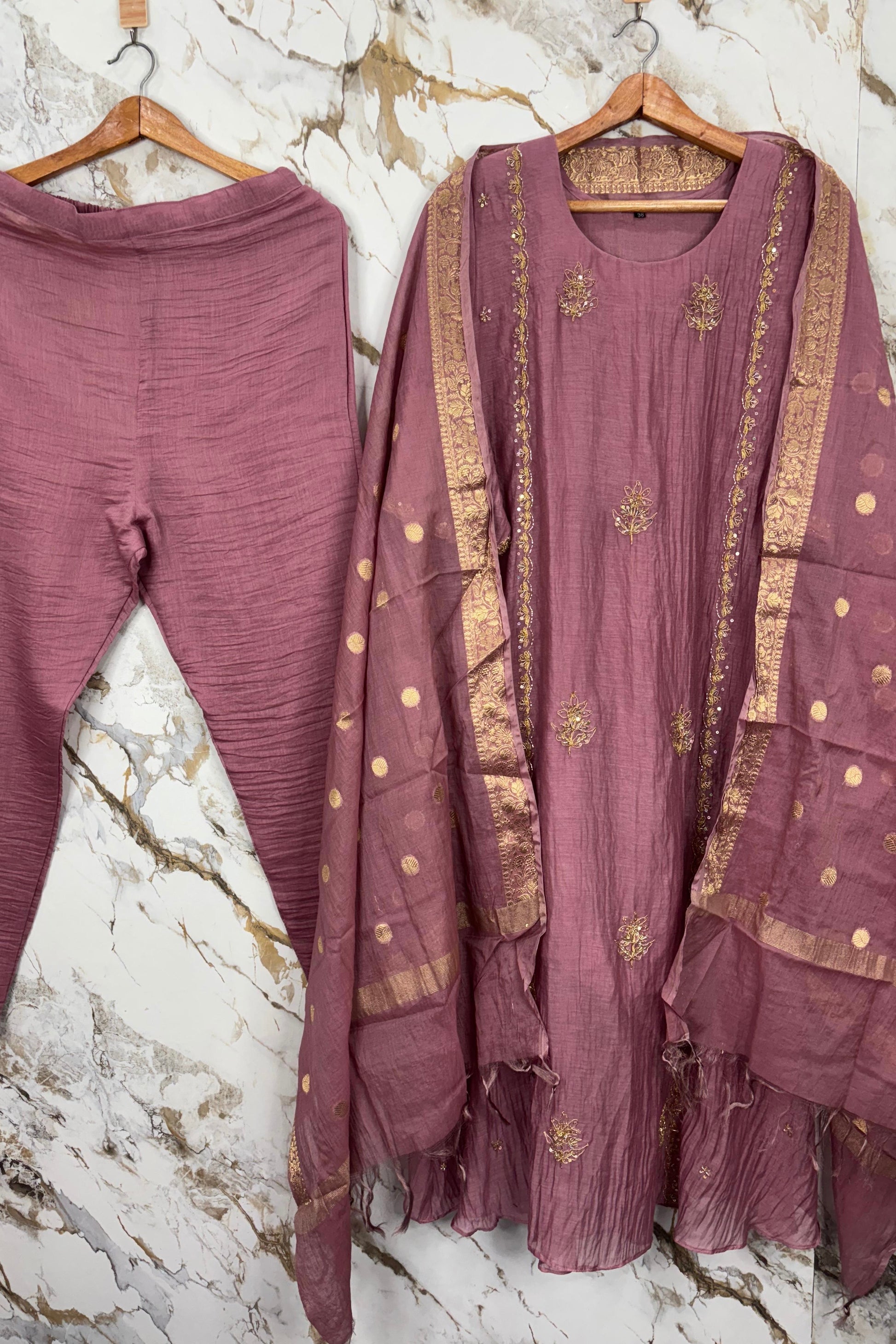 “Ujjwal” Pre book Trending Mul Chanderi A Line Suit 🛍️