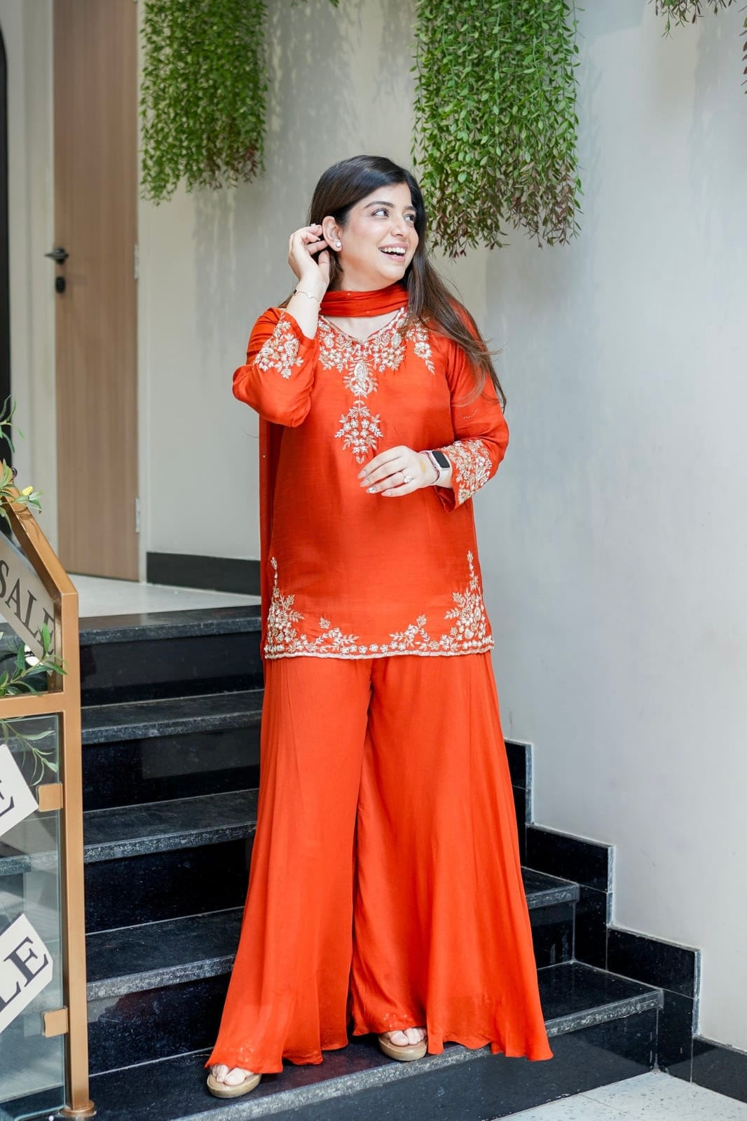 “Garara” Partywear special Dola Silk heavy Handworked Kurta Garara Set