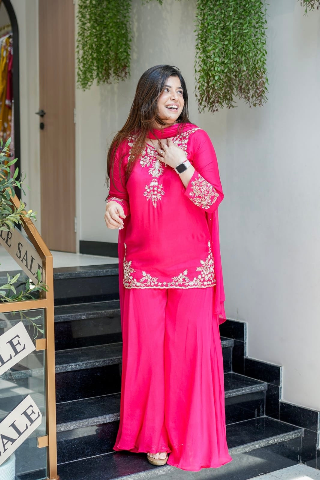 “Garara” Partywear special Dola Silk heavy Handworked Kurta Garara Set