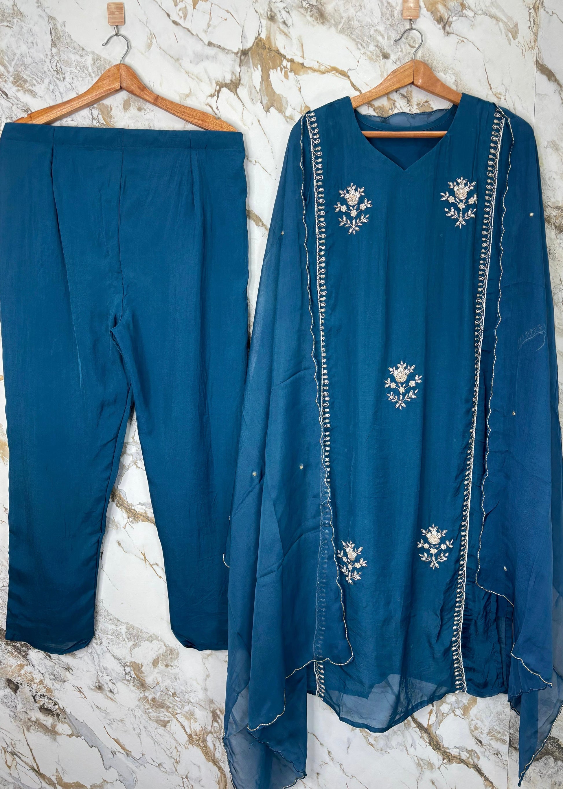 “Ujjwal” Trending Organza Viscose Suit Set