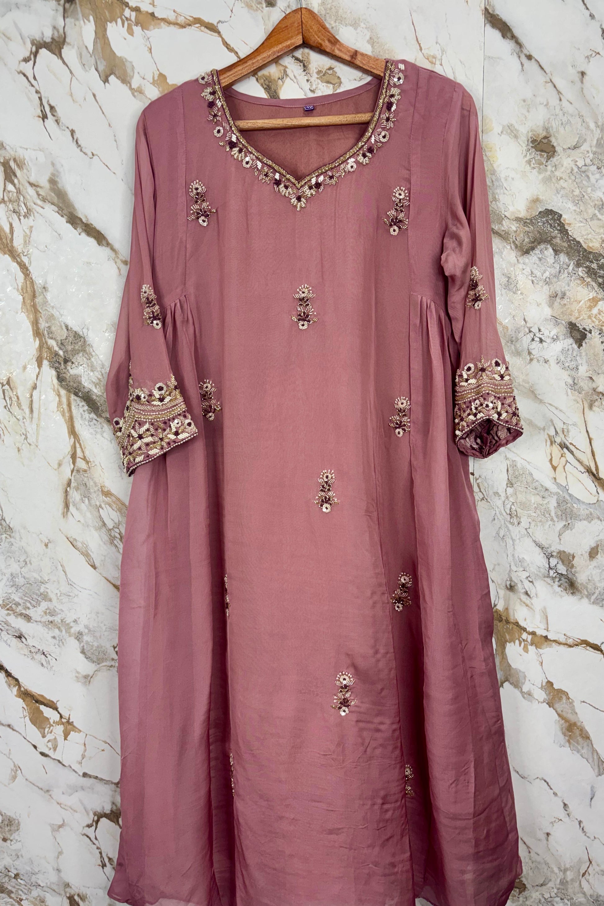 🛍️Alina - Premium Designer Organza Viscose A Line Kurta Set
