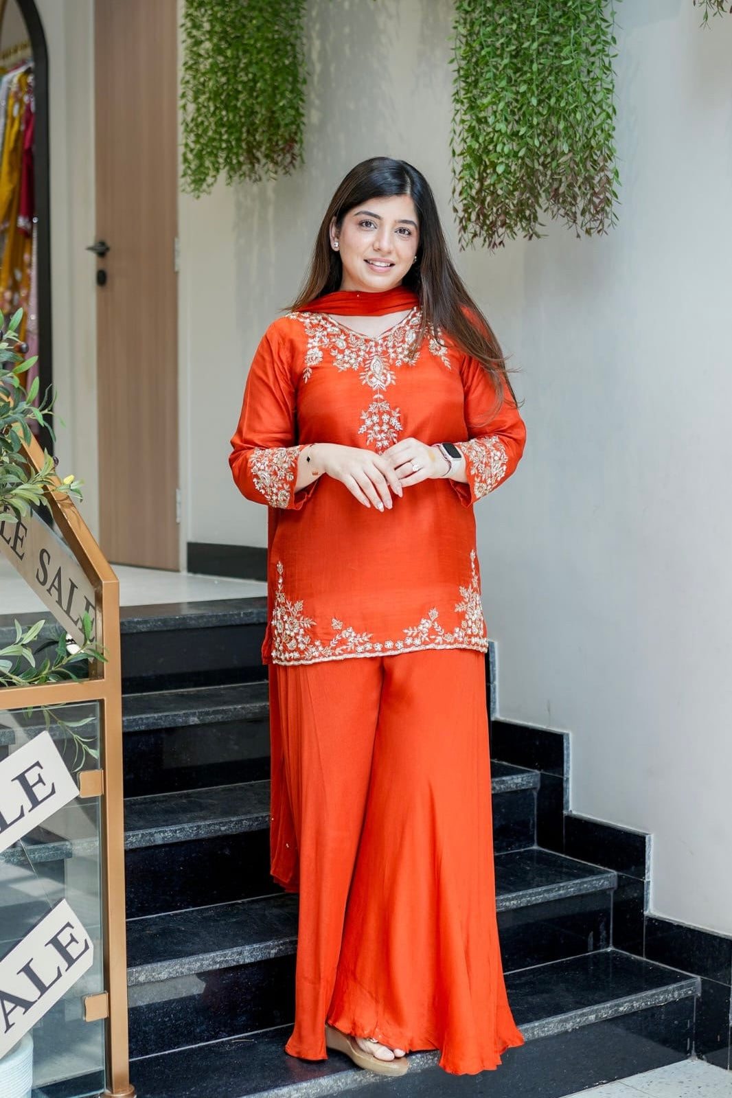 “Garara” Partywear special Dola Silk heavy Handworked Kurta Garara Set