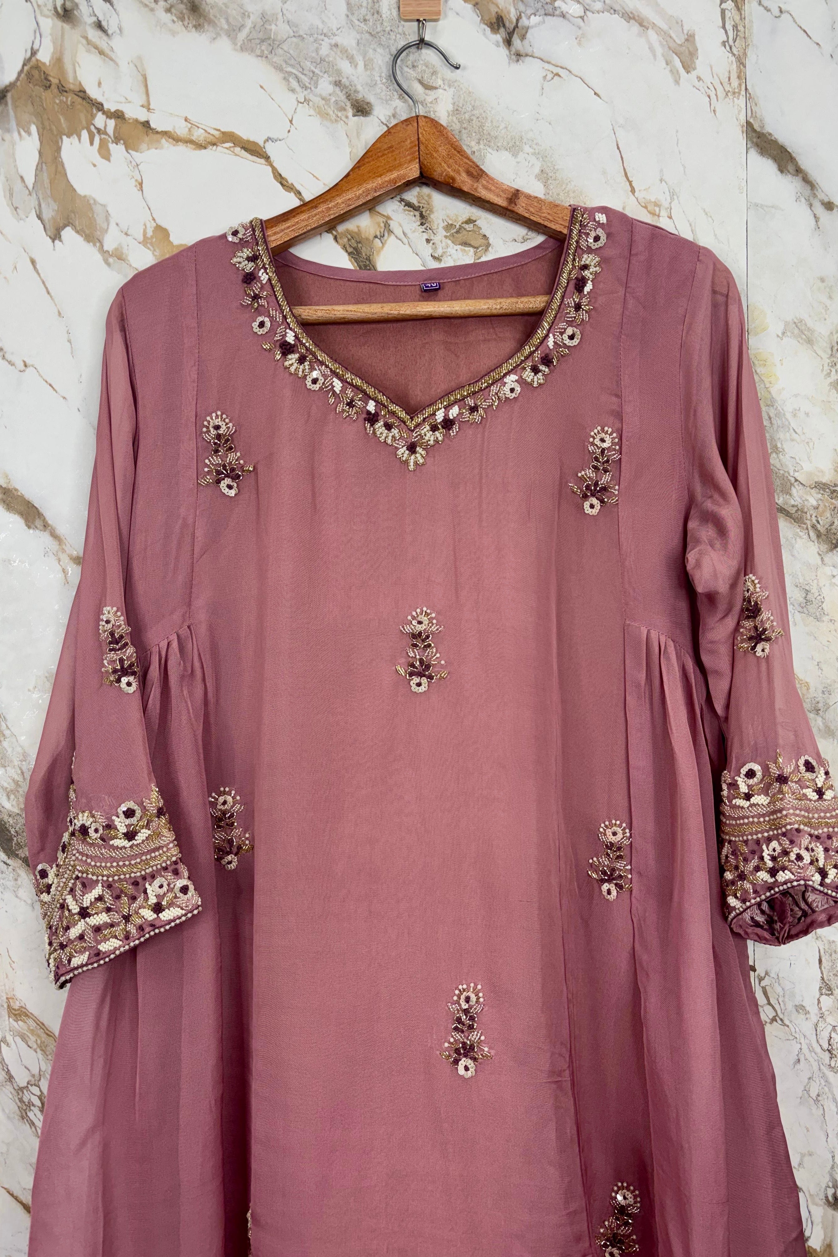 🛍️Alina - Premium Designer Organza Viscose A Line Kurta Set