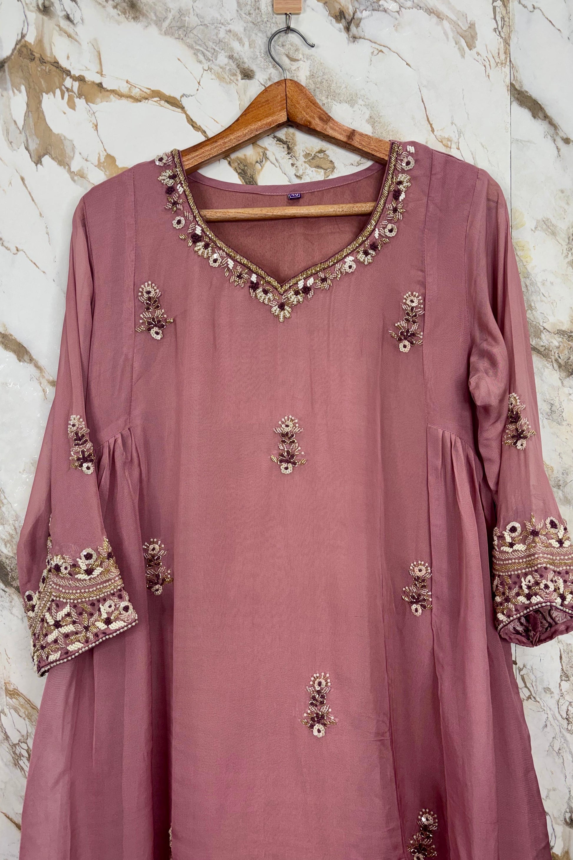 🛍️Alina - Premium Designer Organza Viscose A Line Kurta Set